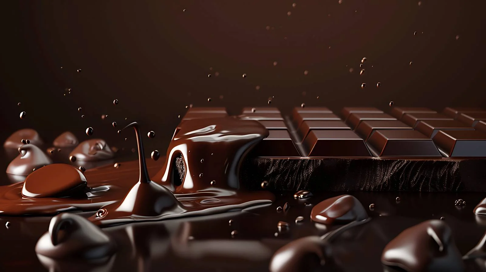 Decadent Dark Chocolate Dripping on Bar — free download from Dotvec