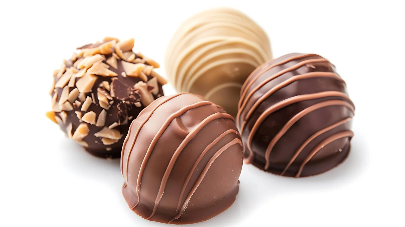 Delicious Belgian Truffles on White Background — free download from Dotvec