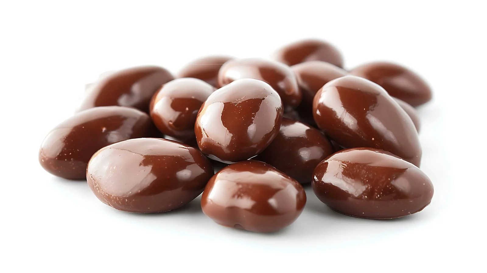 Exquisite Chocolate-Covered Almonds on White — free download from Dotvec