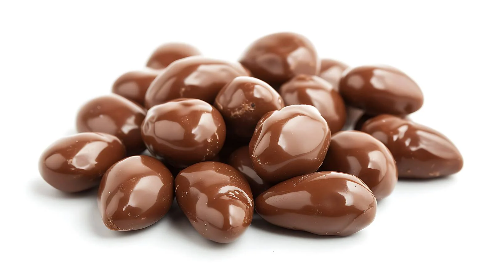 Elegant Chocolate Almonds on White Background — free download from Dotvec