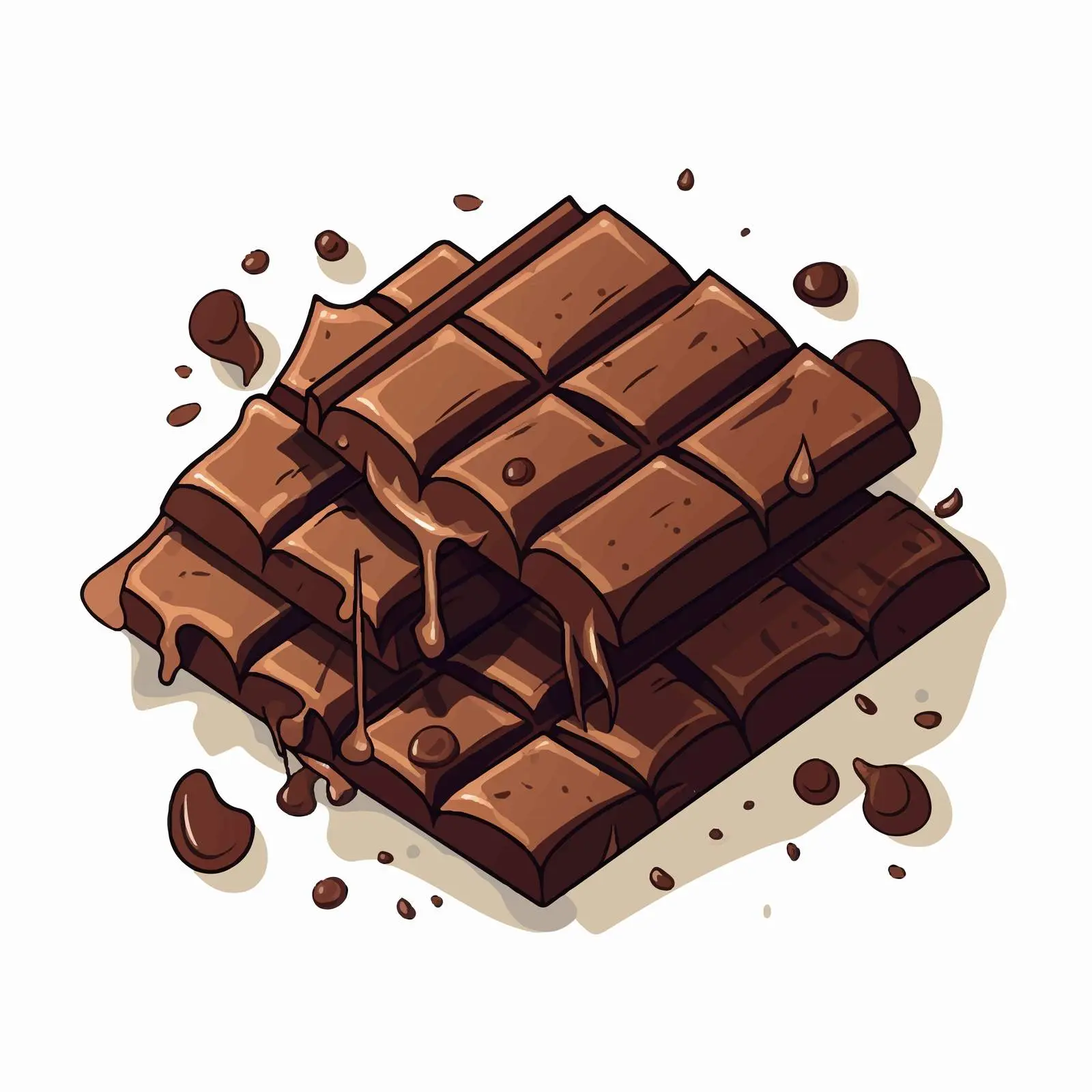 Chocolate Line Vector Illustration on White Background — free download from Dotvec