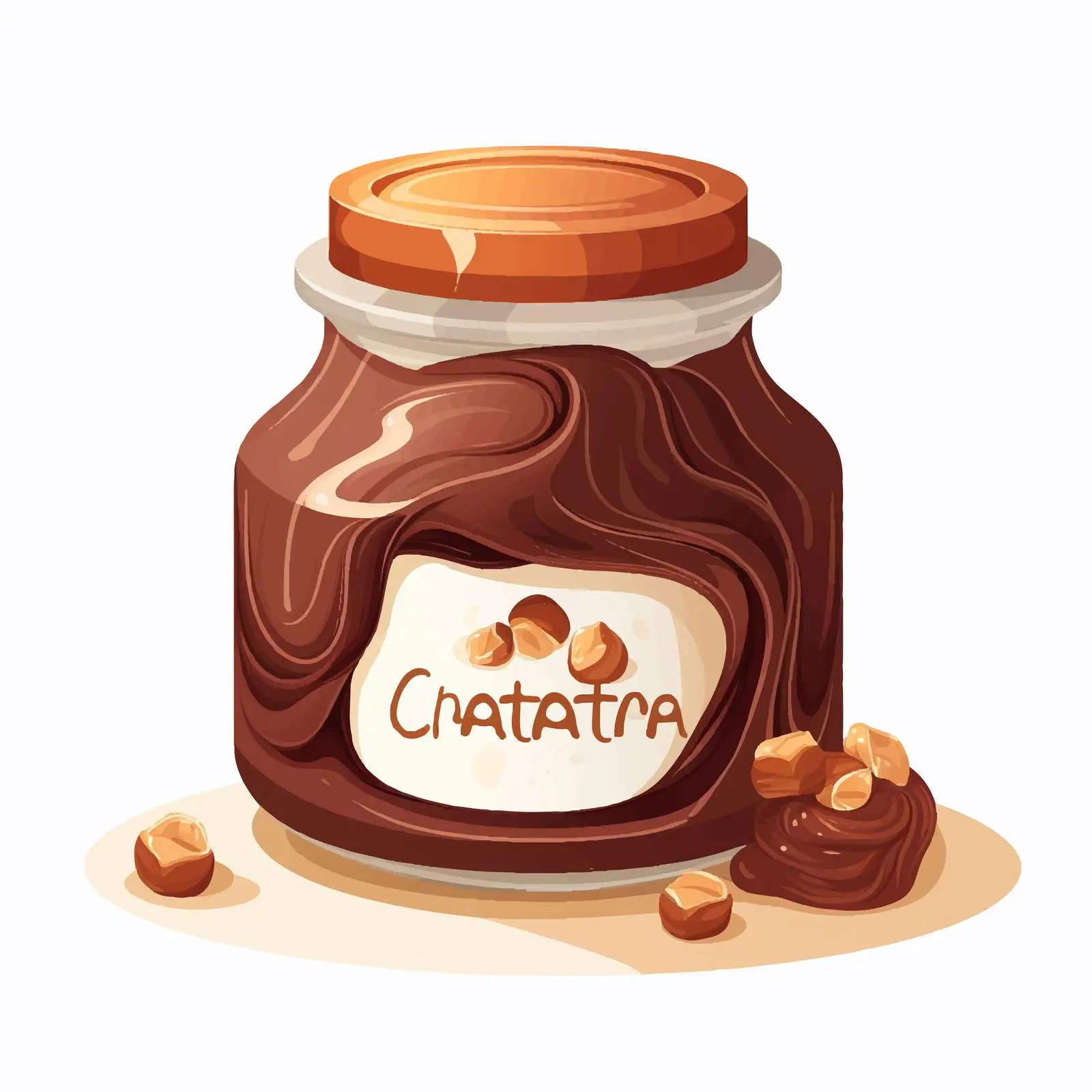 Chocolate Hazelnut Spread in Jar – free filling image from Dotvec