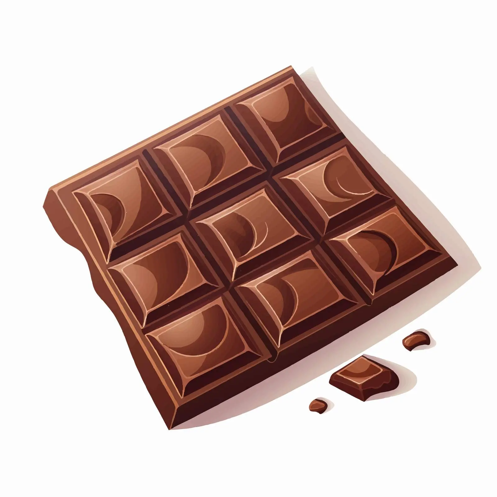 Chocolate Vector Illustration on White Background — free download from Dotvec