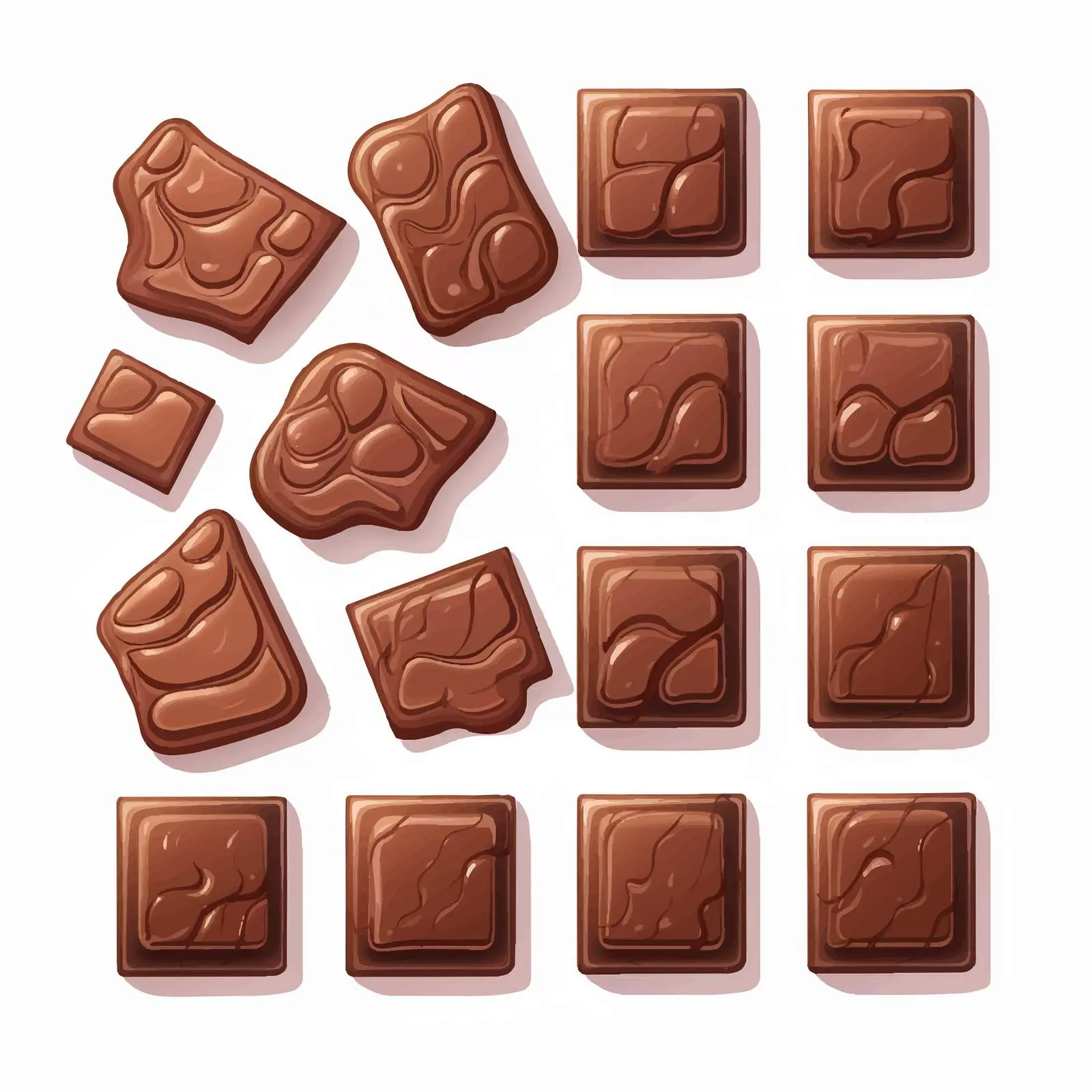 Chocolate Vector Illustration on White Background — free download from Dotvec