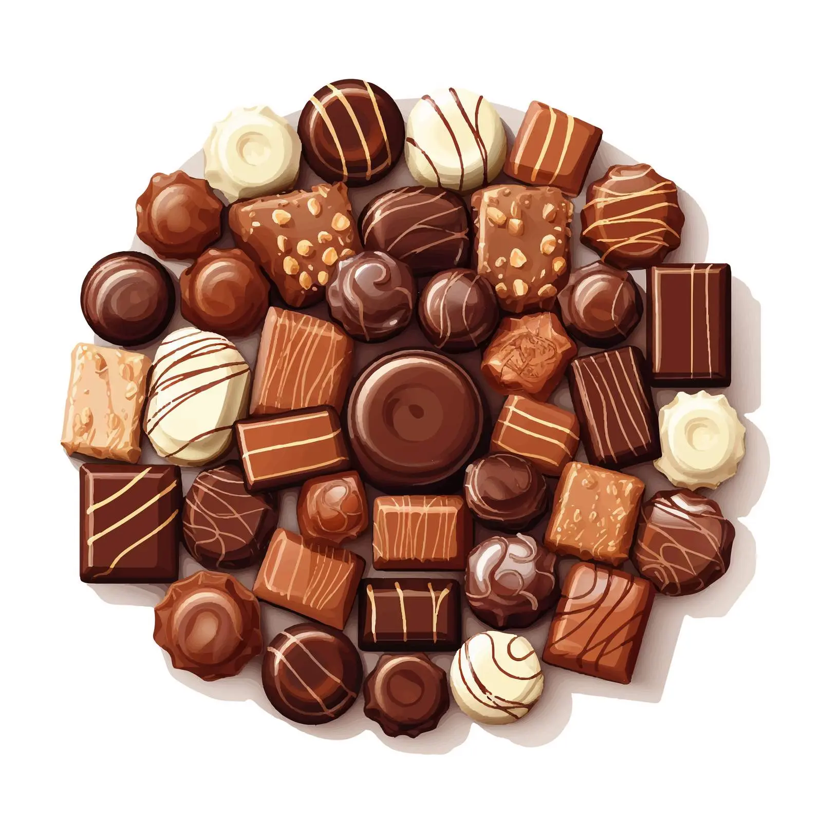 Chocolate Vector Illustration on White Background — free download from Dotvec