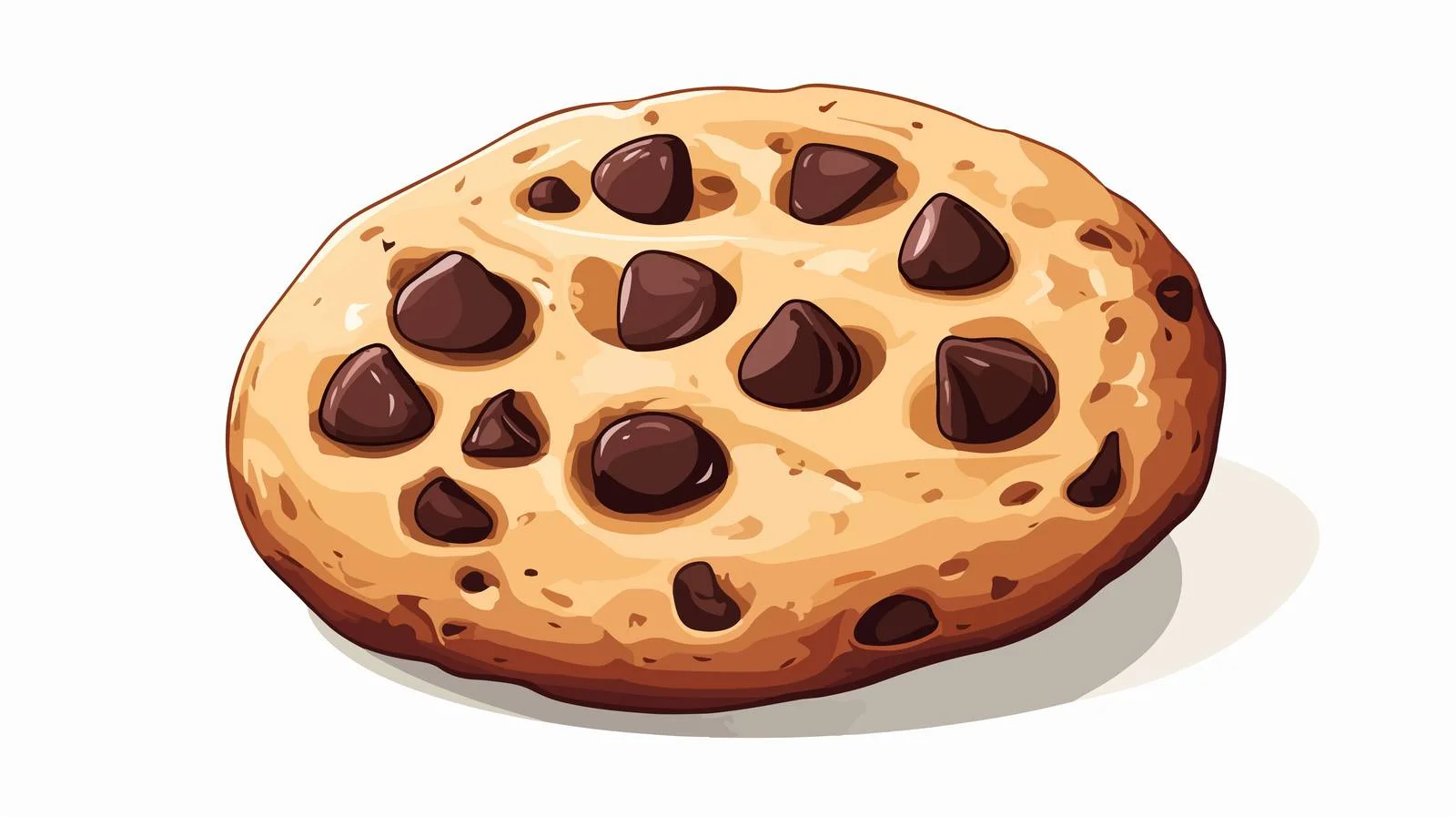 Whimsical Chocolate Chip Cookie Cartoon Vector — free download from Dotvec