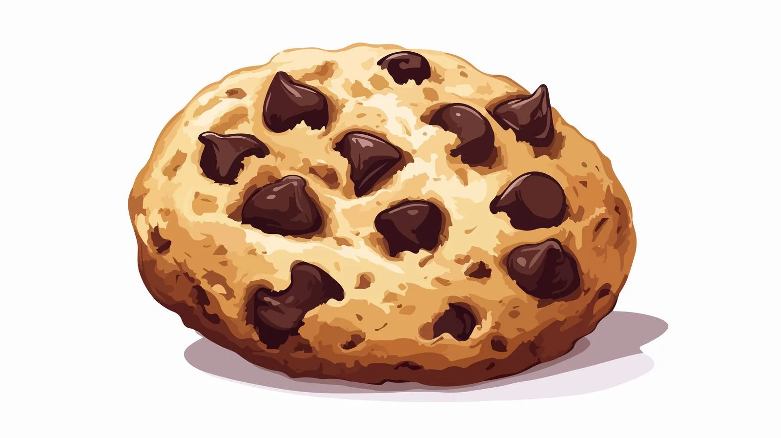 Chocolate Chip Cookie Cartoon Vector Illustration — free download from Dotvec