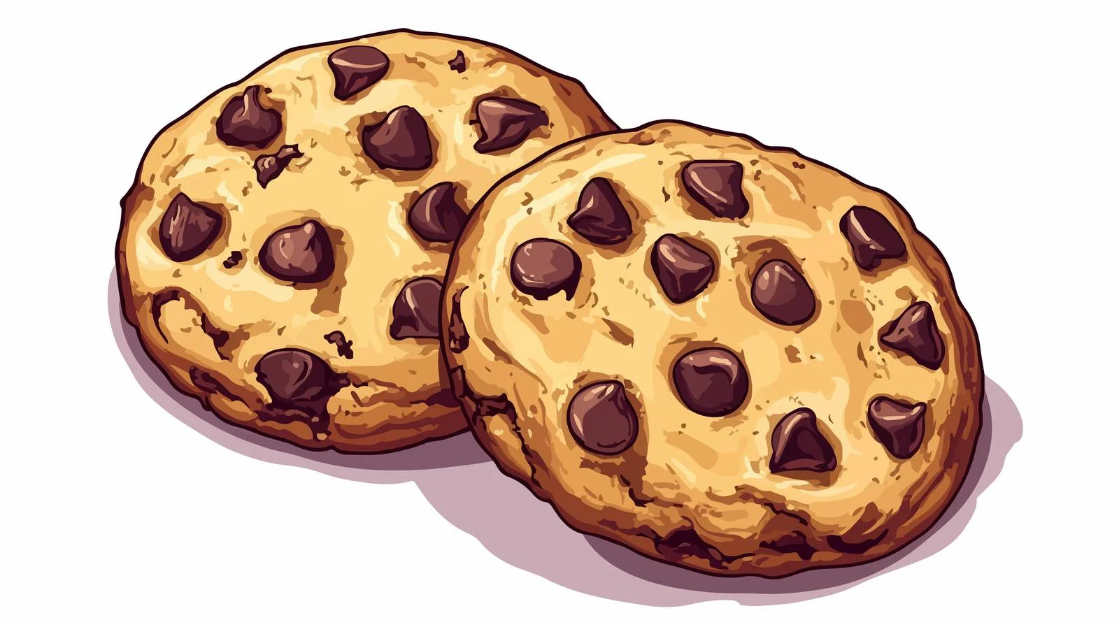 Chocolate Chip Cookie Cartoon Vector Illustration — free download from Dotvec