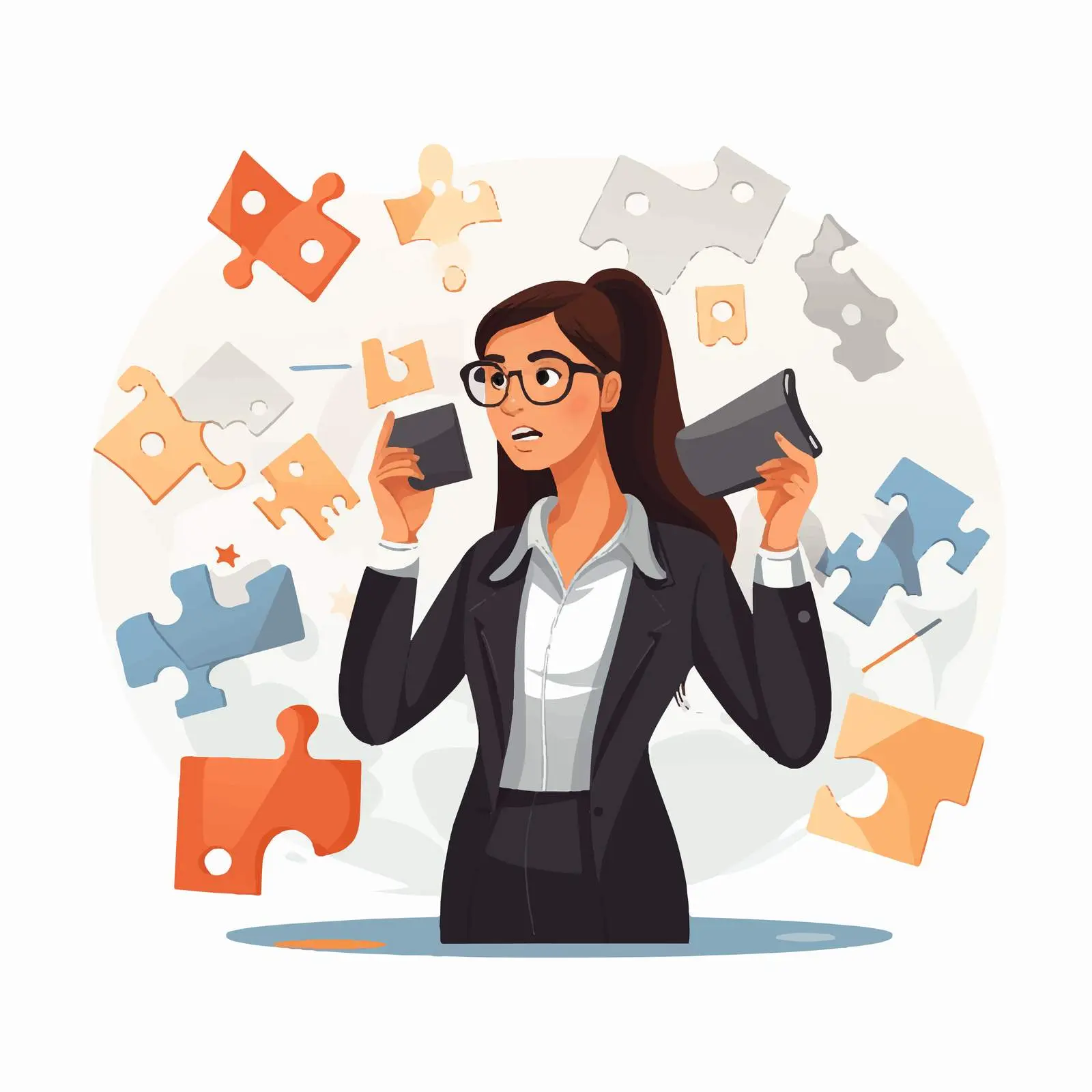 Business Woman Choosing Between Options — free download from Dotvec