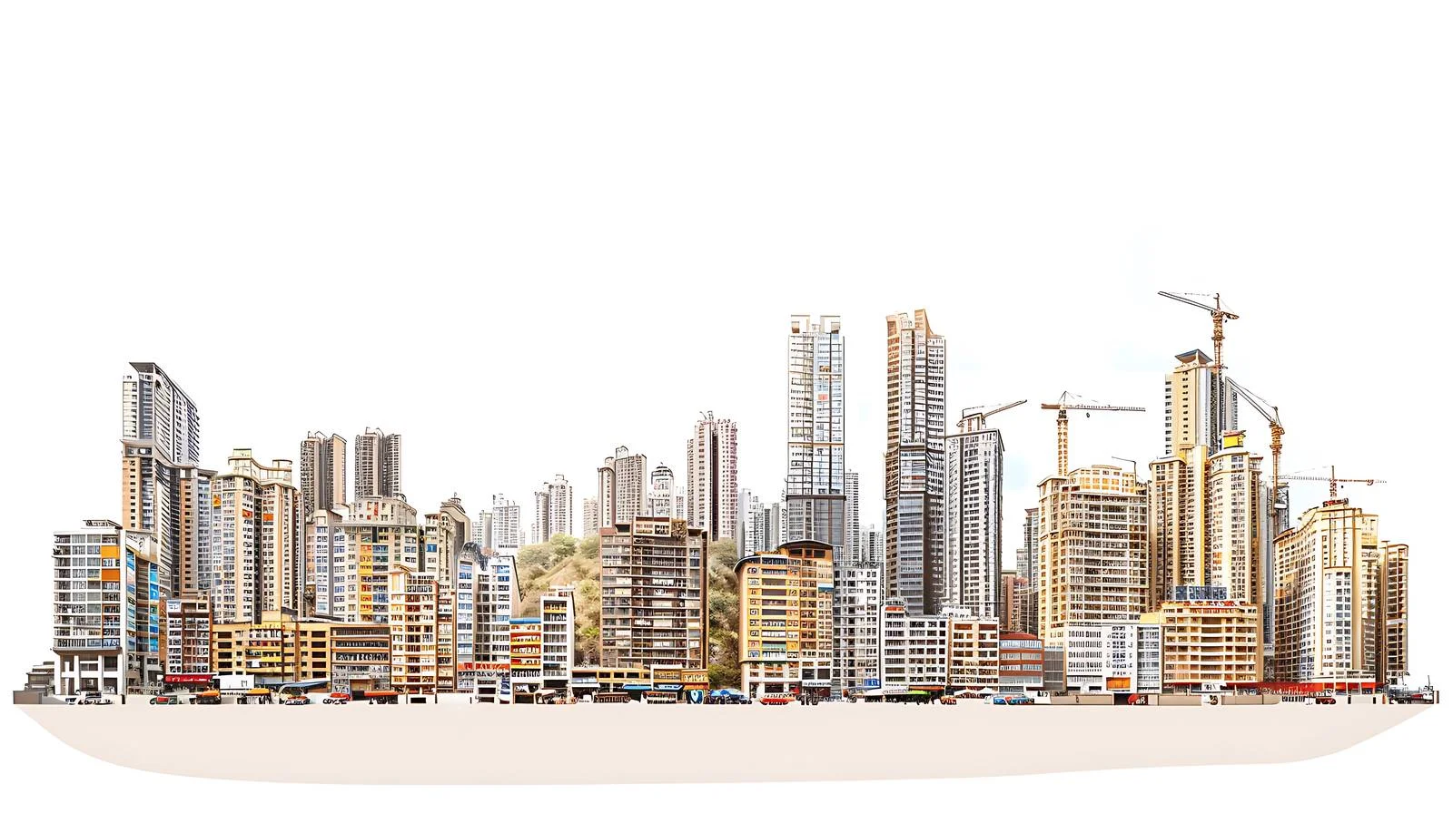 Chongqing Urban Development Cityscape Isolated View — free download from Dotvec