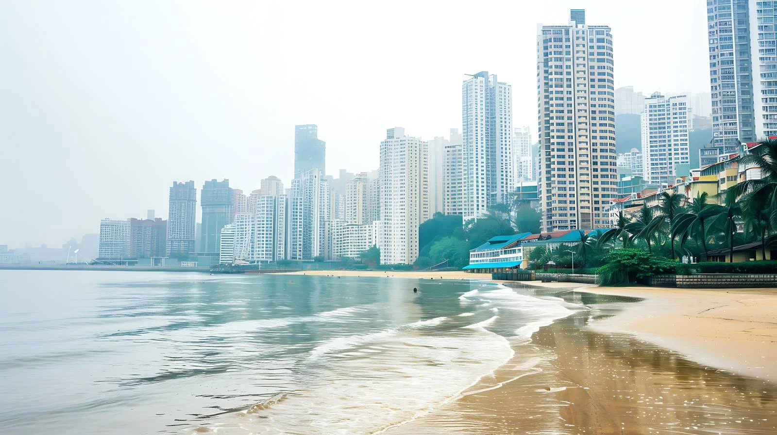 Tranquil Coastal Townscape in Chongqing — free download from Dotvec