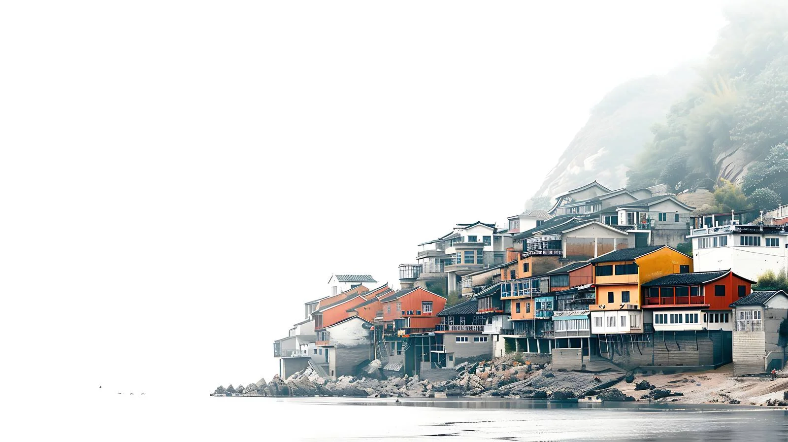 Serene Coastal Townscape — free download from Dotvec