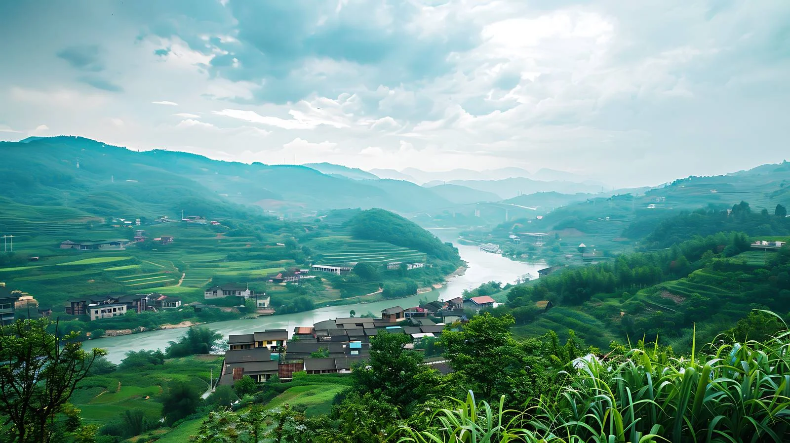 Serene Chongqing Countryside Landscape — free download from Dotvec