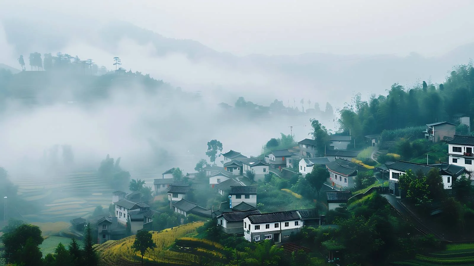 Serene Chongqing Countryside Landscape with Clear Background — free download from Dotvec