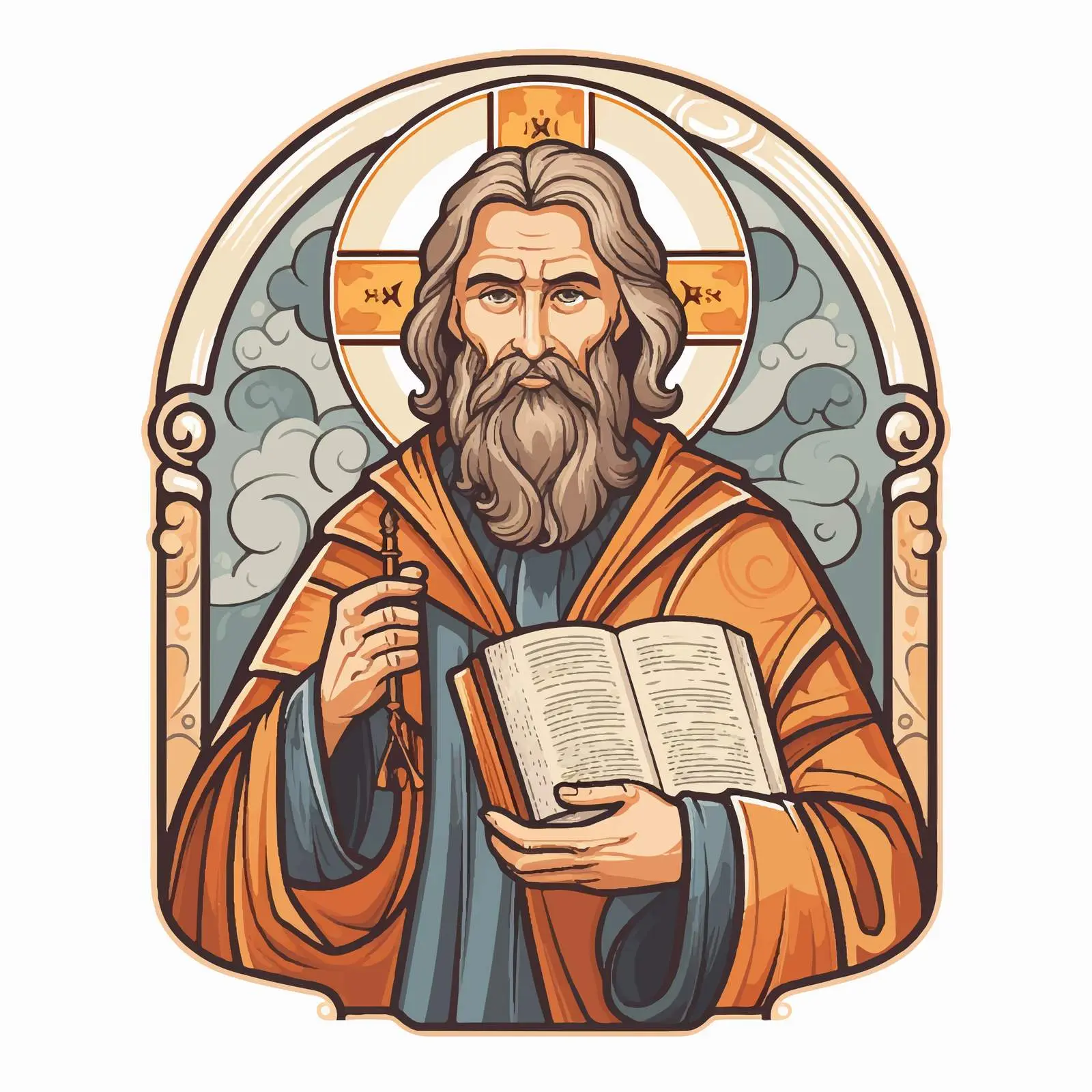 Byzantine Style Christian Illustration of Cart — free download from Dotvec