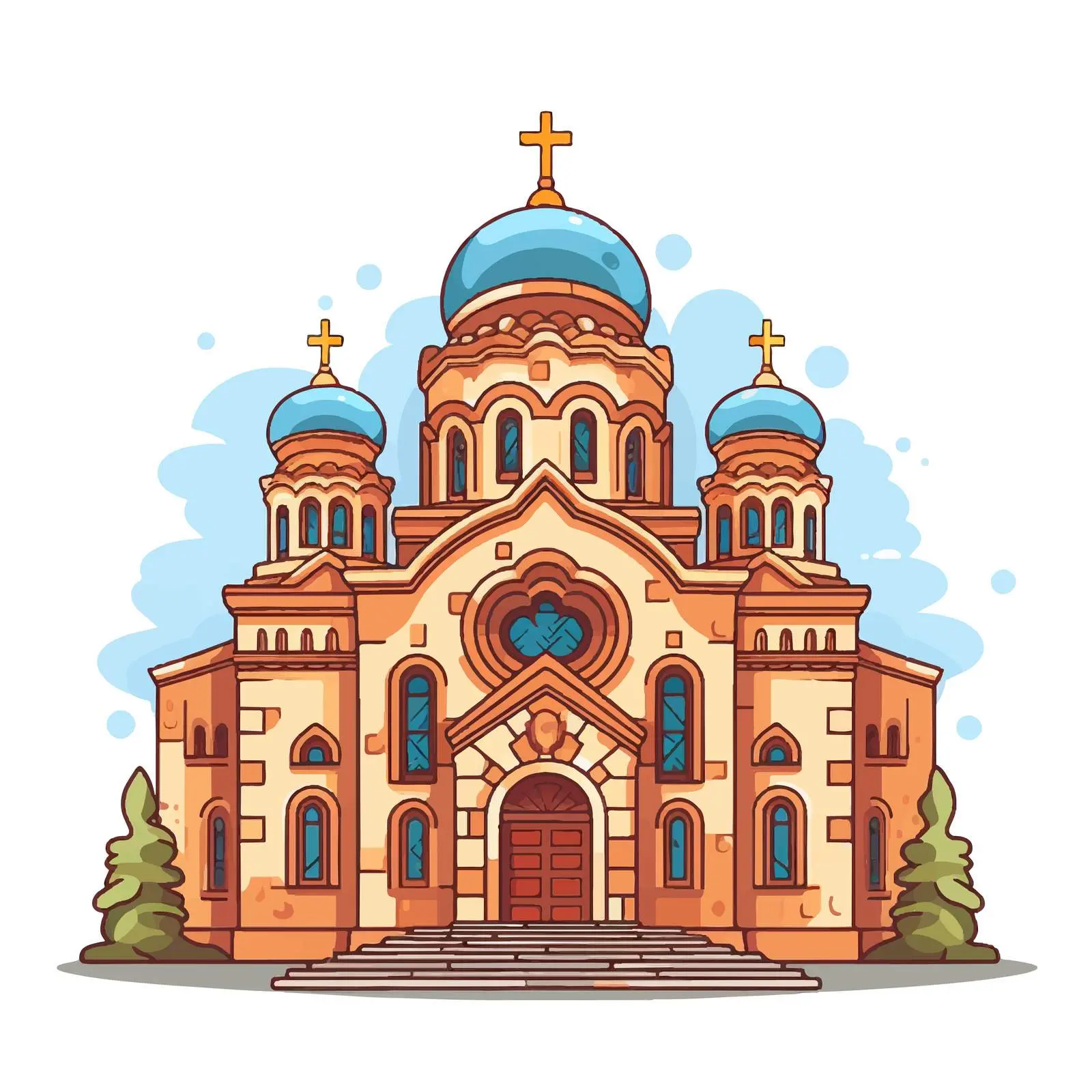 Byzantine Style Christian Illustration with Cart — free download from Dotvec
