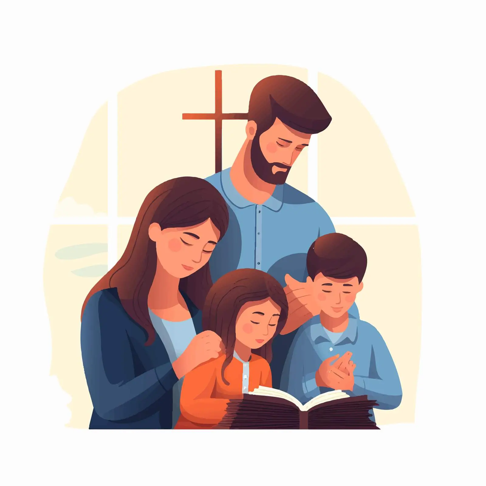 Religious Family Praying Together — free download from Dotvec