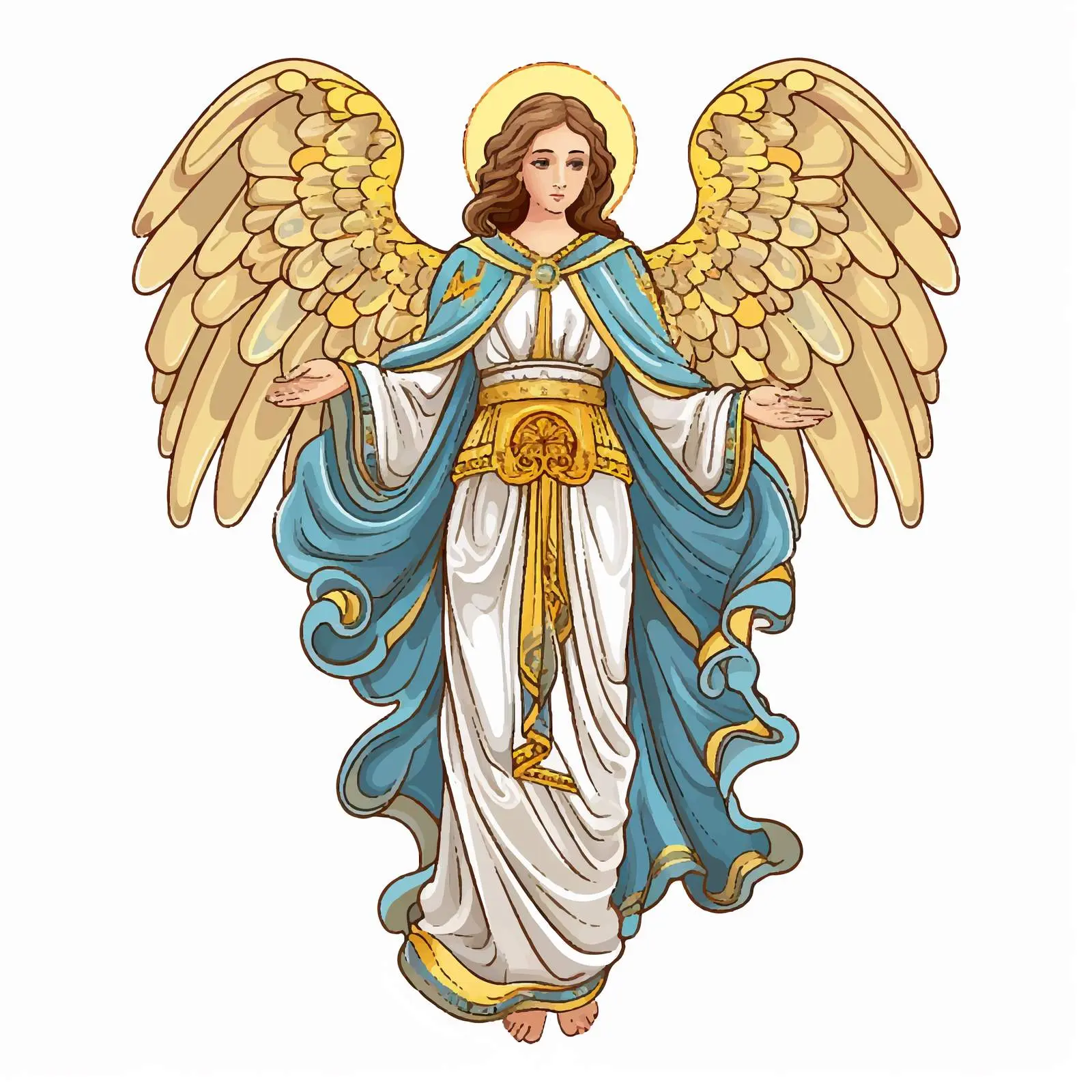 Byzantine Angel Cartoon Illustration — free download from Dotvec