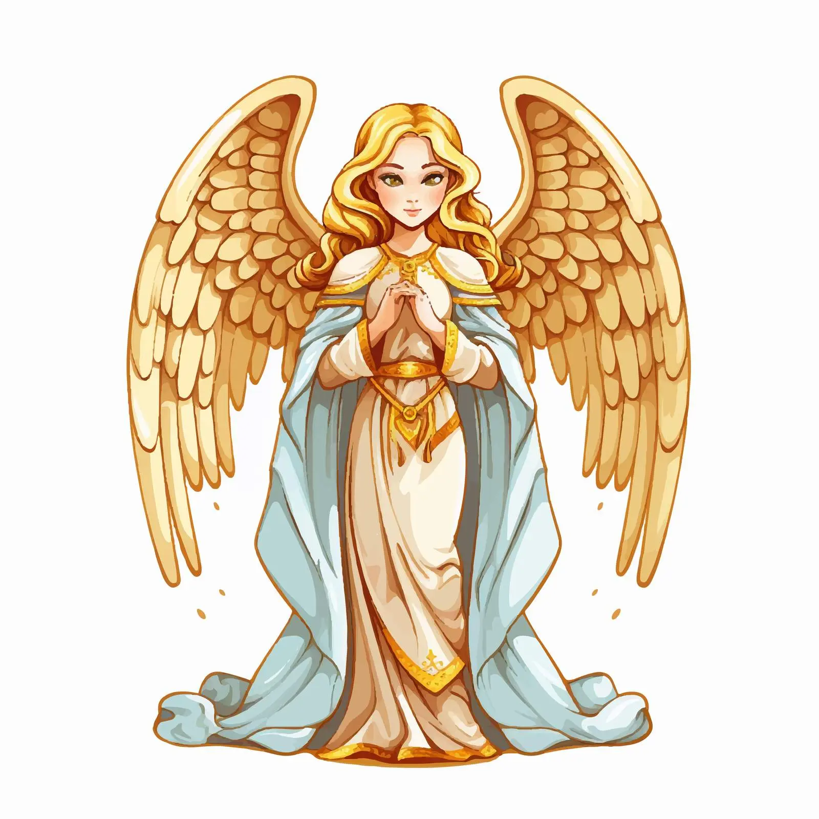 Byzantine Angel Illustration in Cartoon Style — free download from Dotvec