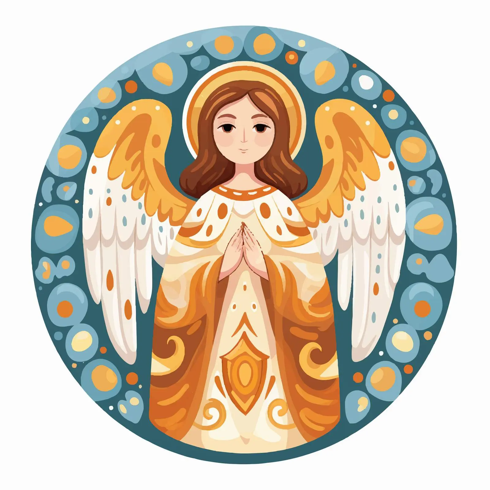 Byzantine Style Angel Christian Illustration — free download from Dotvec