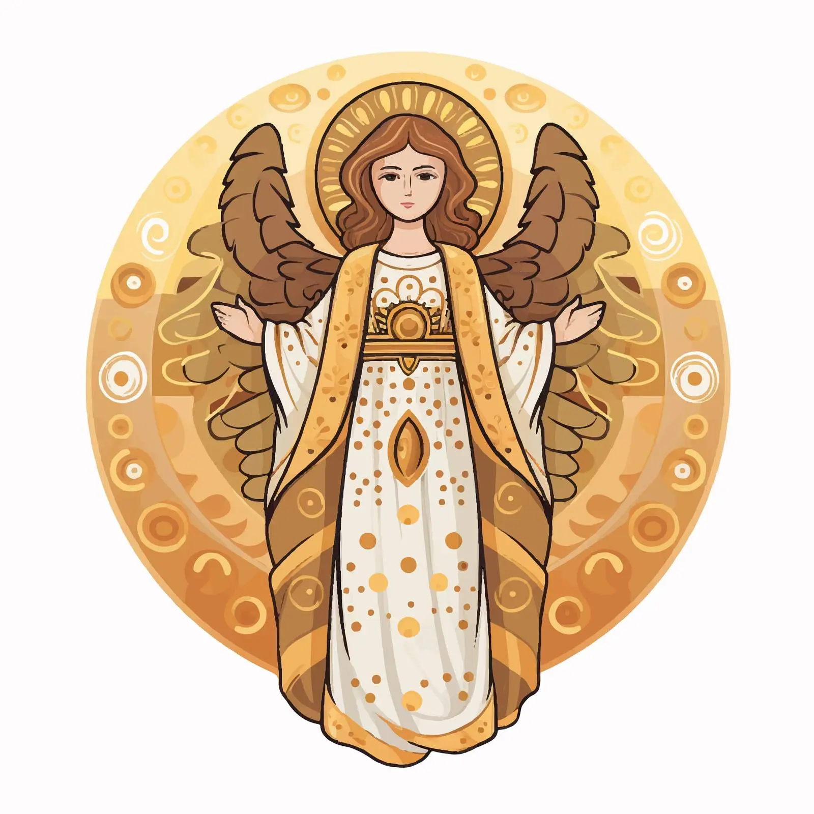Byzantine Style Angel Christian Illustration — free download from Dotvec