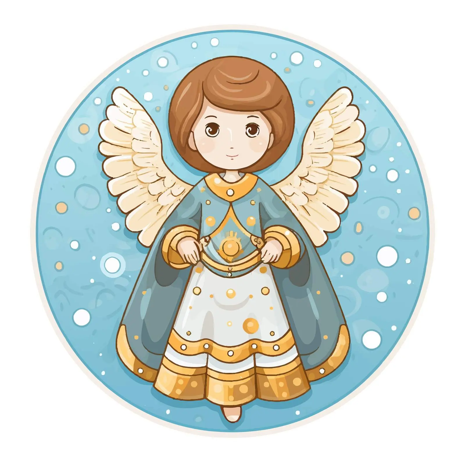 Byzantine Style Angel Illustration — free download from Dotvec