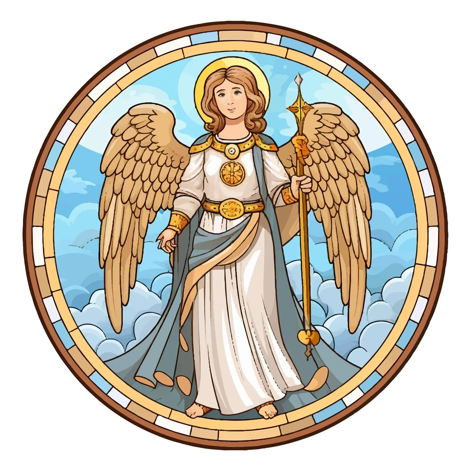 Byzantine Archangel Gabriel Illustration — free download from Dotvec