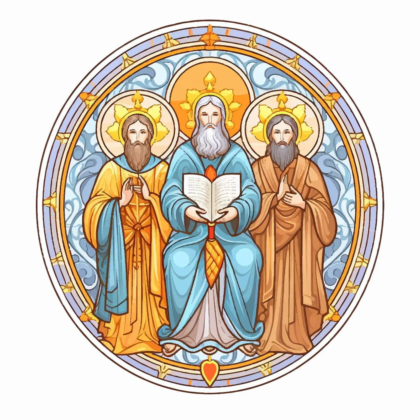 Byzantine Holy Trinity Illustration — free download from Dotvec