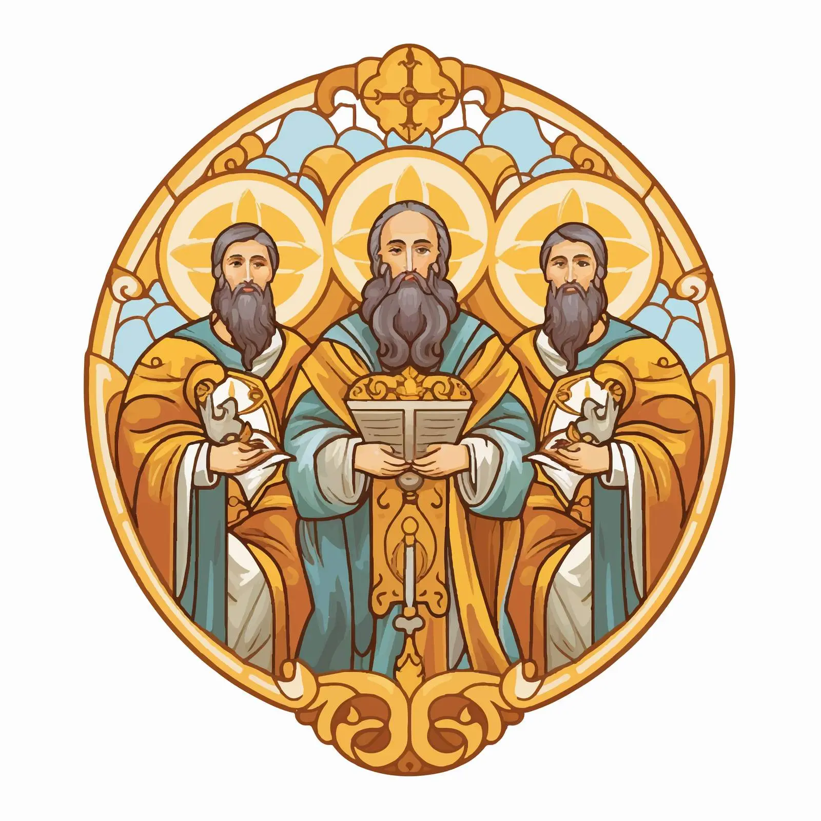 Byzantine Holy Trinity Illustration — free download from Dotvec