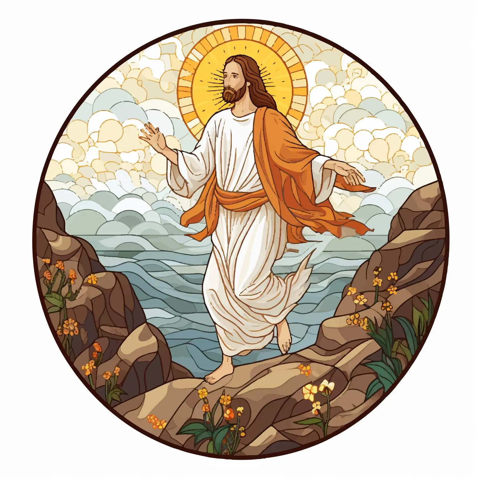 Byzantine Illustration of Jesus Christ's Resurrection – free 2d vector image from Dotvec