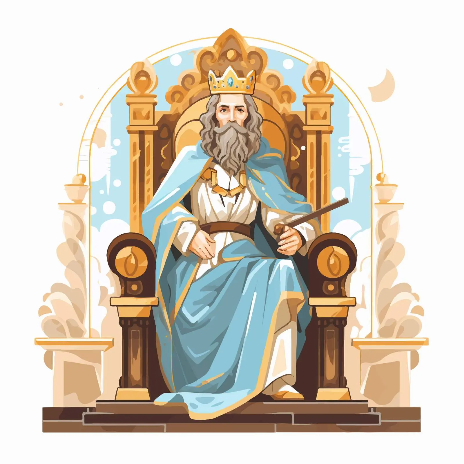 Jesus the Greatest Bishop Sitting Illustration – free biblical illustrations image from Dotvec
