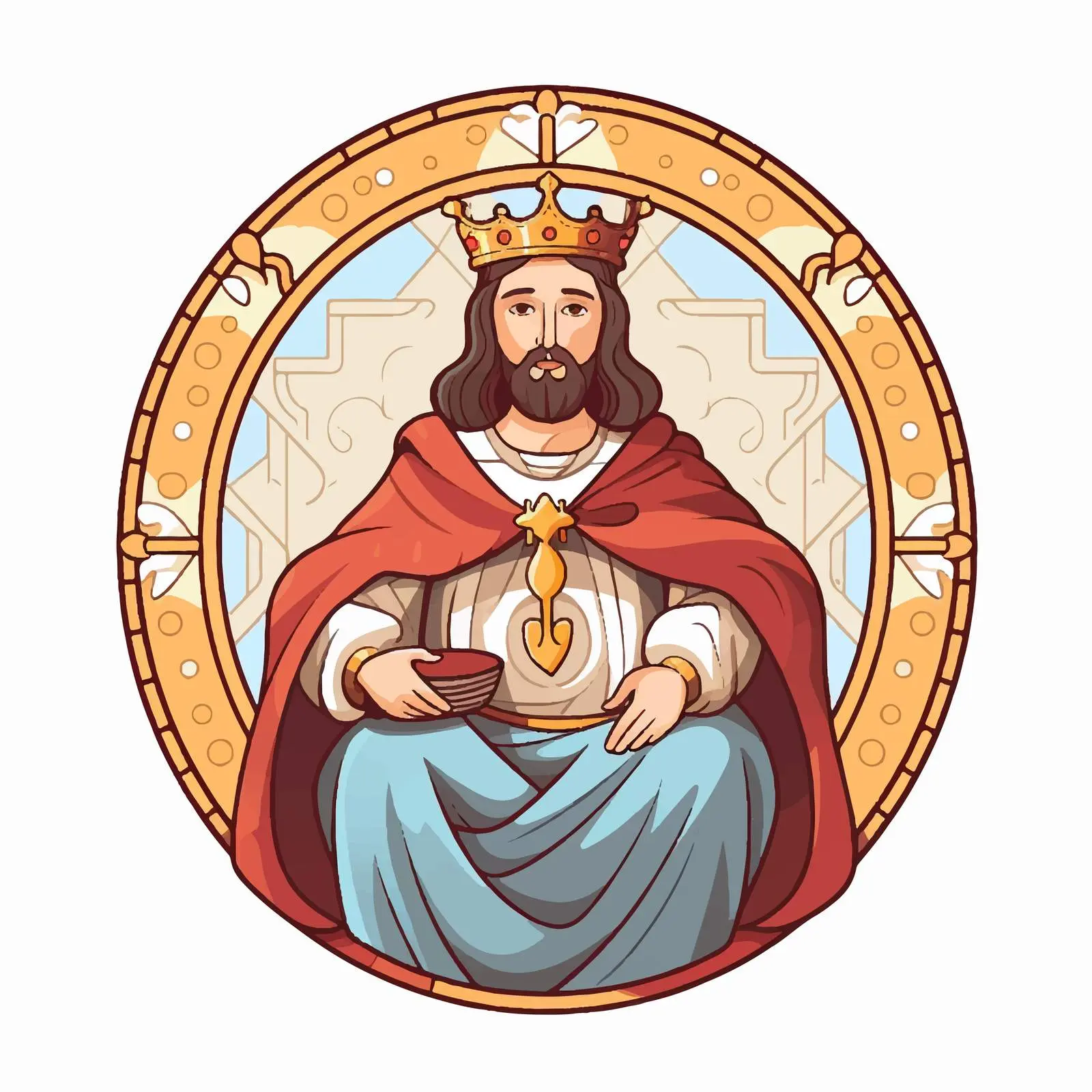 Byzantine King Jesus Christ Illustration – free divine king image from Dotvec