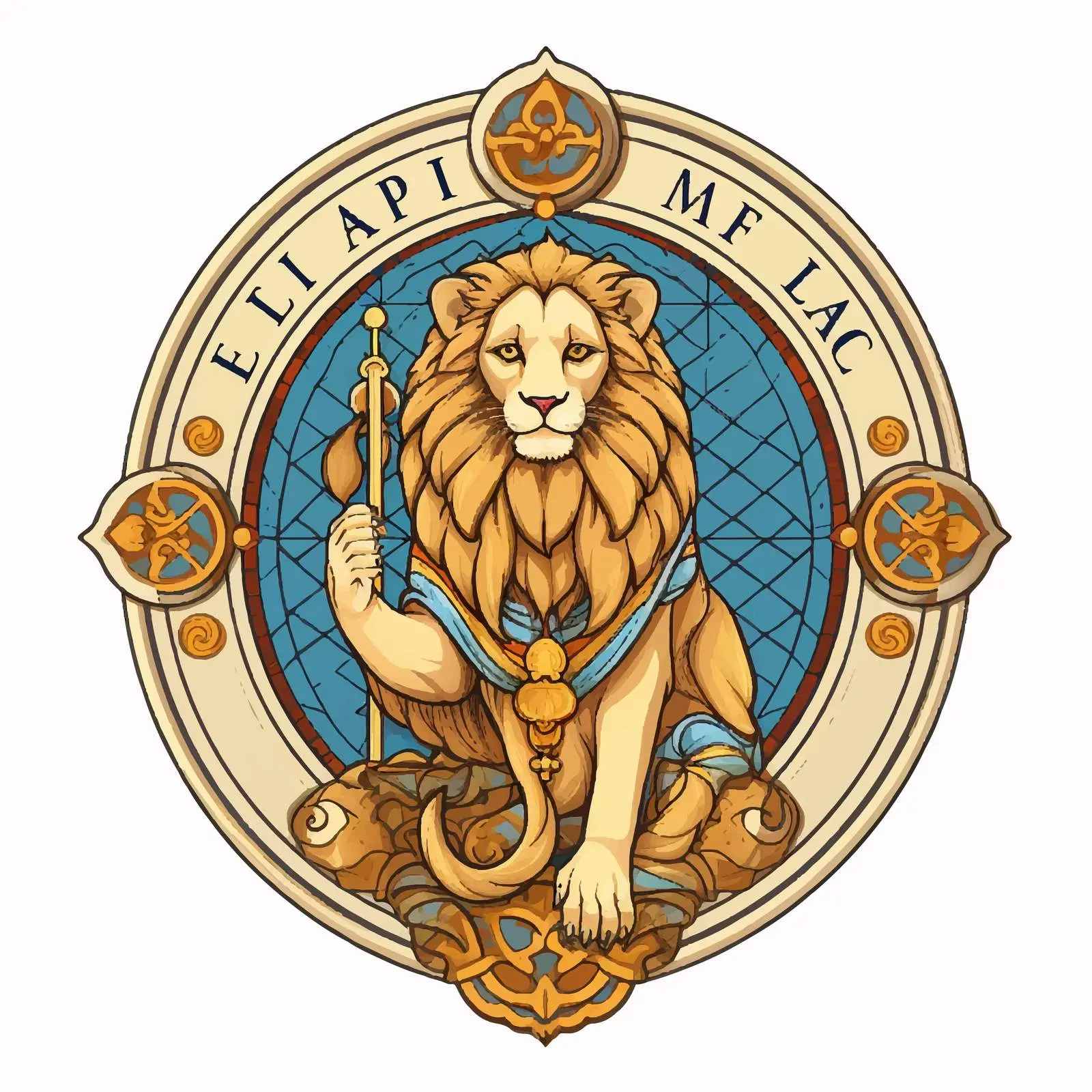 Byzantine Leo Mark Apostle Symbol Illustration — free download from Dotvec