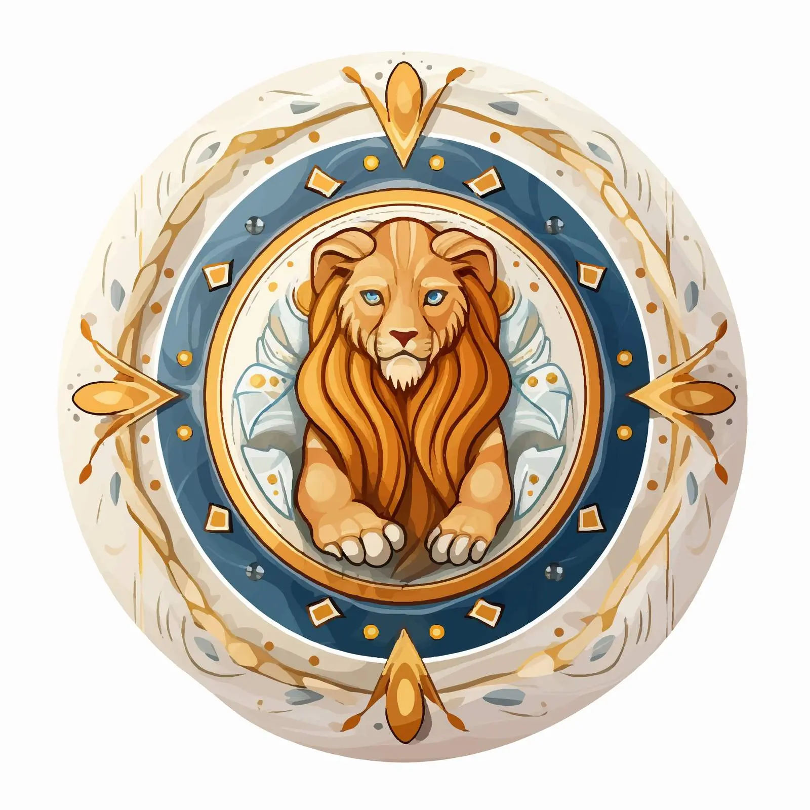 Byzantine Illustration of Leo Mark Apostle Symbol — free download from Dotvec