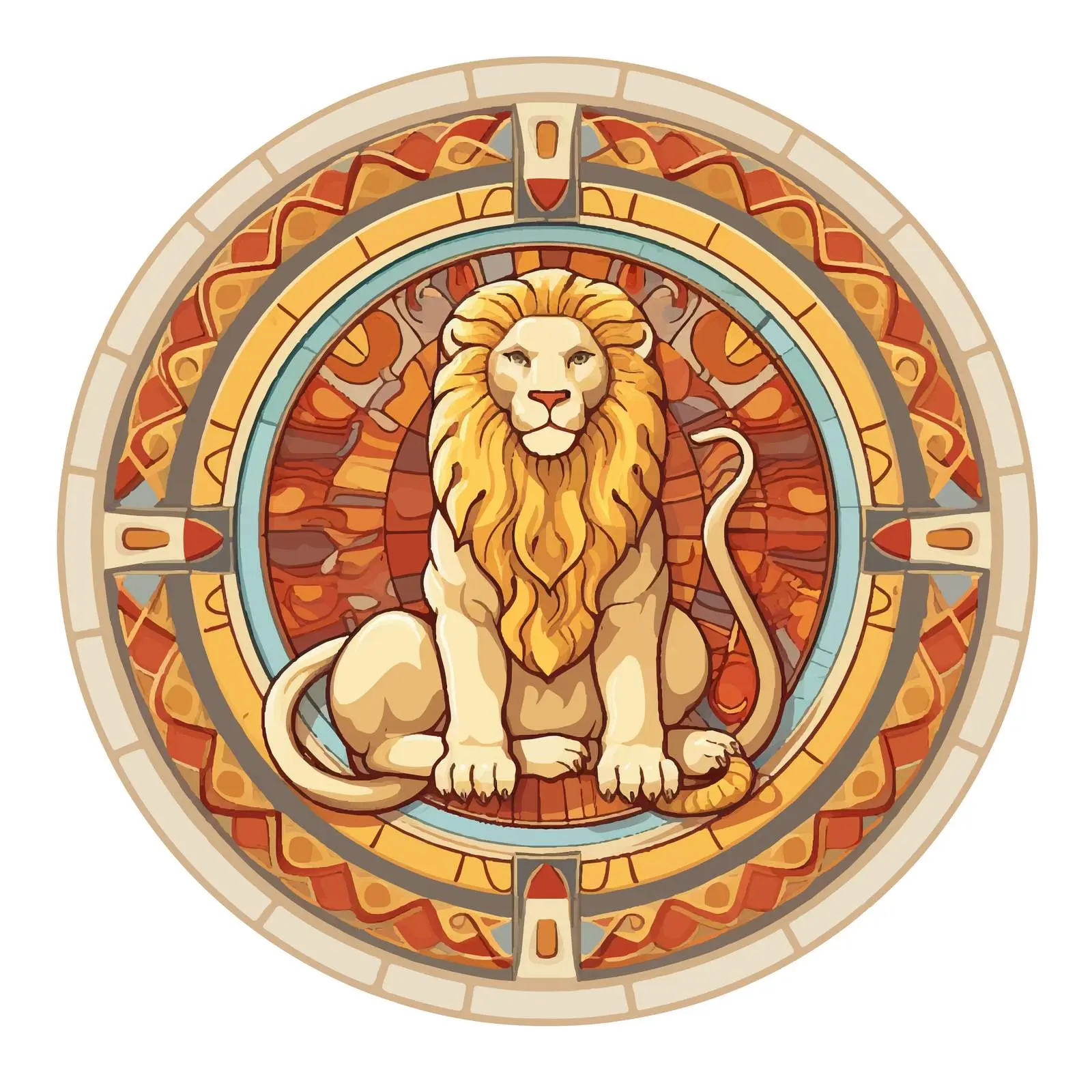 Byzantine Illustration of Saint Leo Mark Symbol — free download from Dotvec