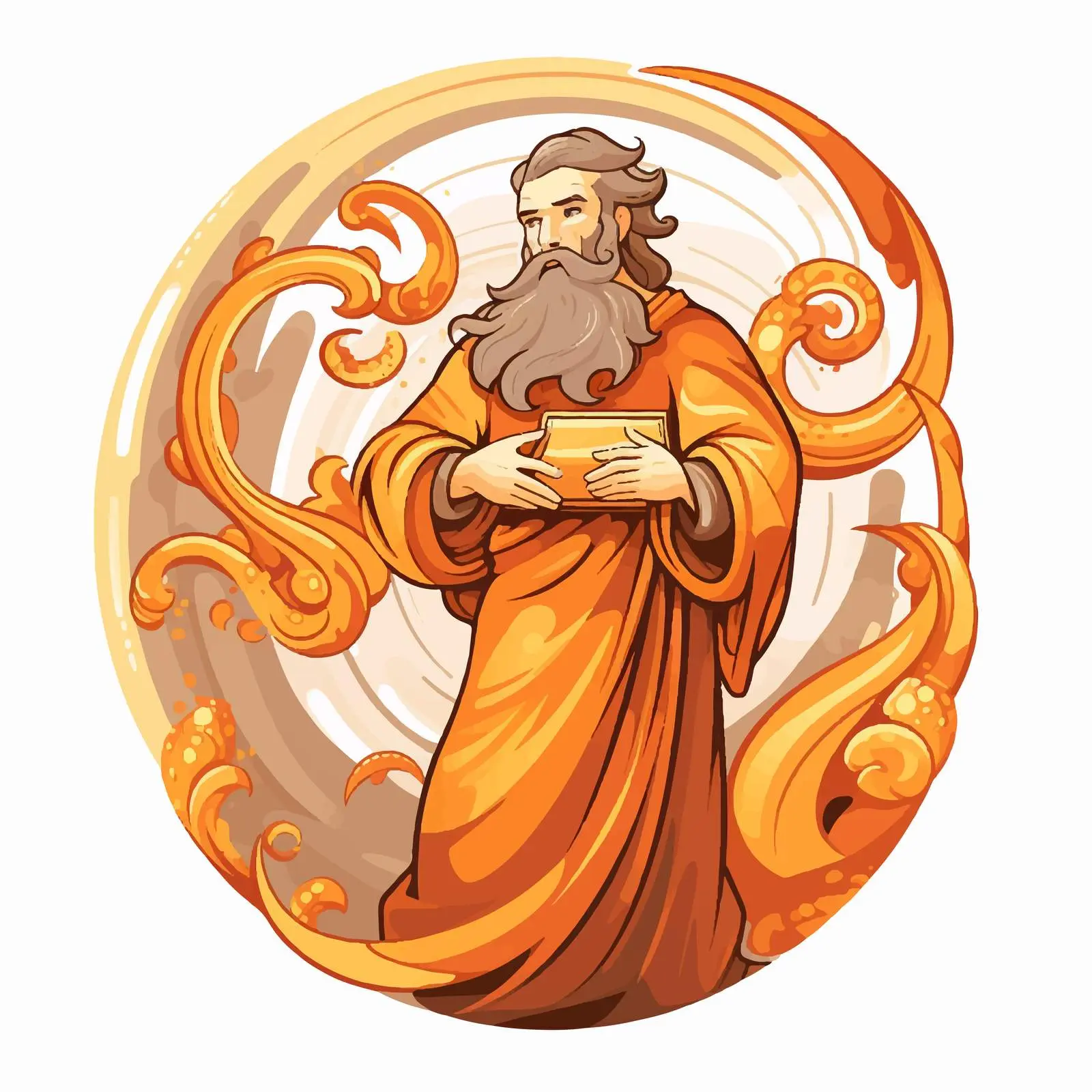 Byzantine Style Illustration of Prophet Elijah – free biblical illustrations image from Dotvec
