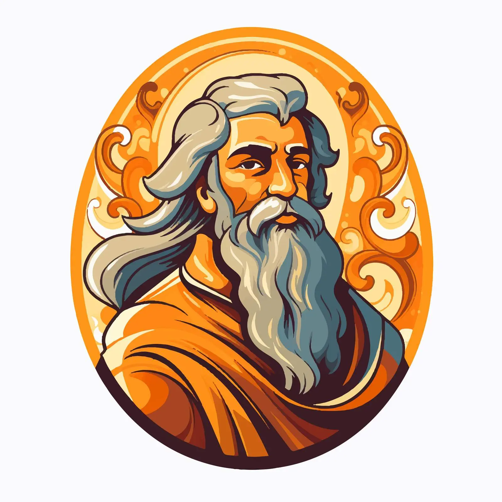 Byzantine Style Illustration of Prophet Elijah — free download from Dotvec