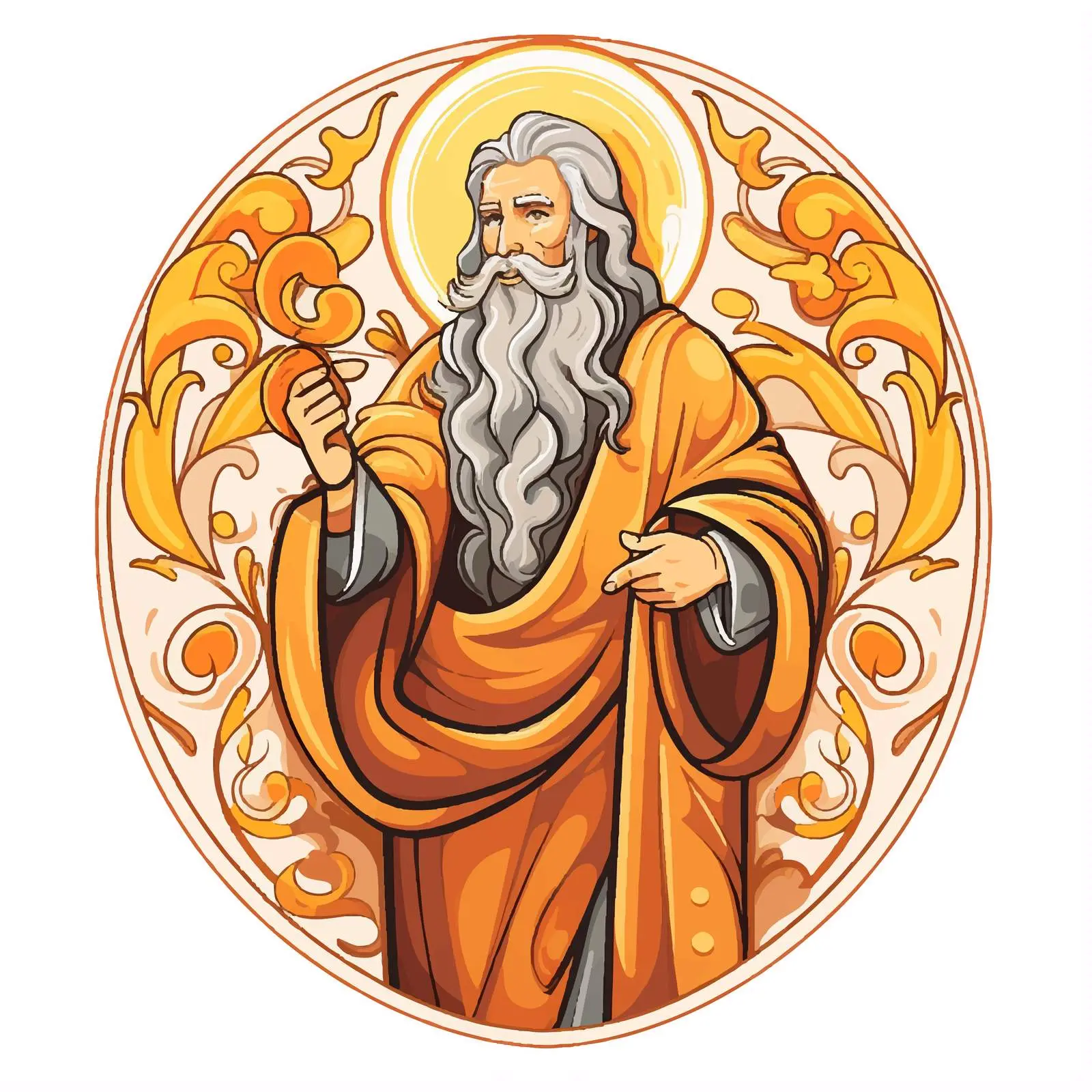 Byzantine Style Illustration of Prophet Elijah — free download from Dotvec