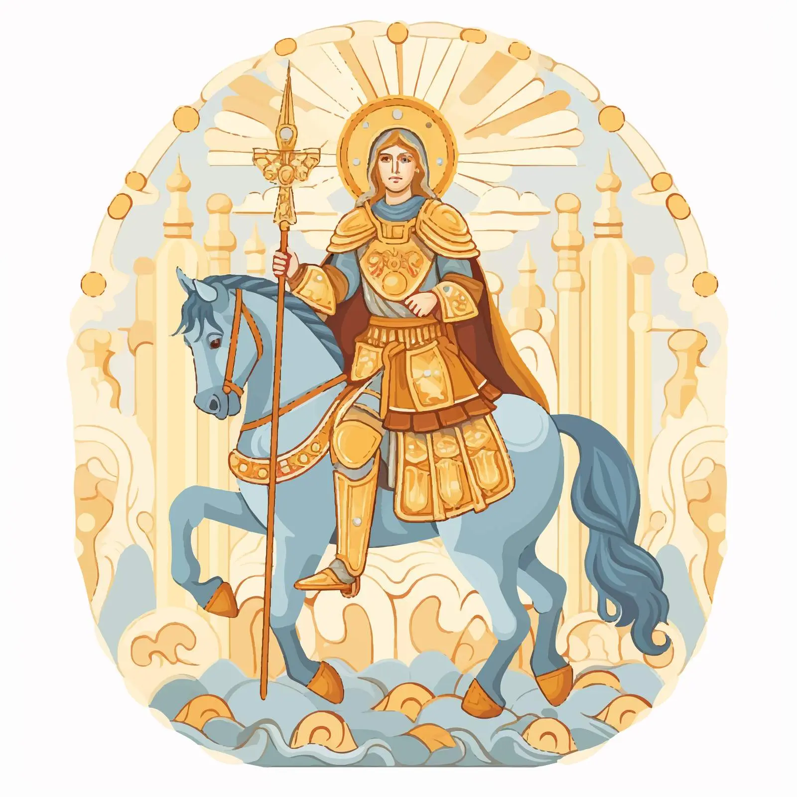 Saint Demetrius of Thessaloniki Vector Illustration — free download from Dotvec