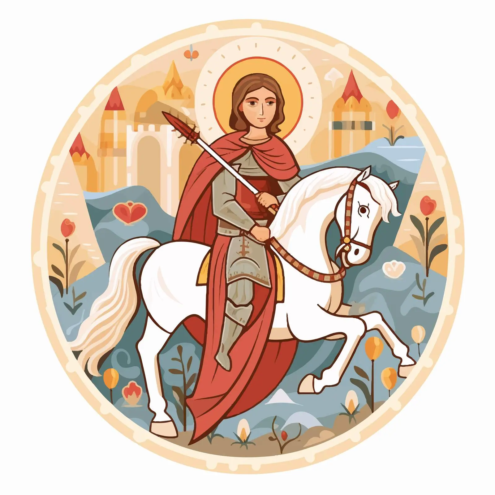 Saint Demetrius of Thessaloniki Illustration — free download from Dotvec