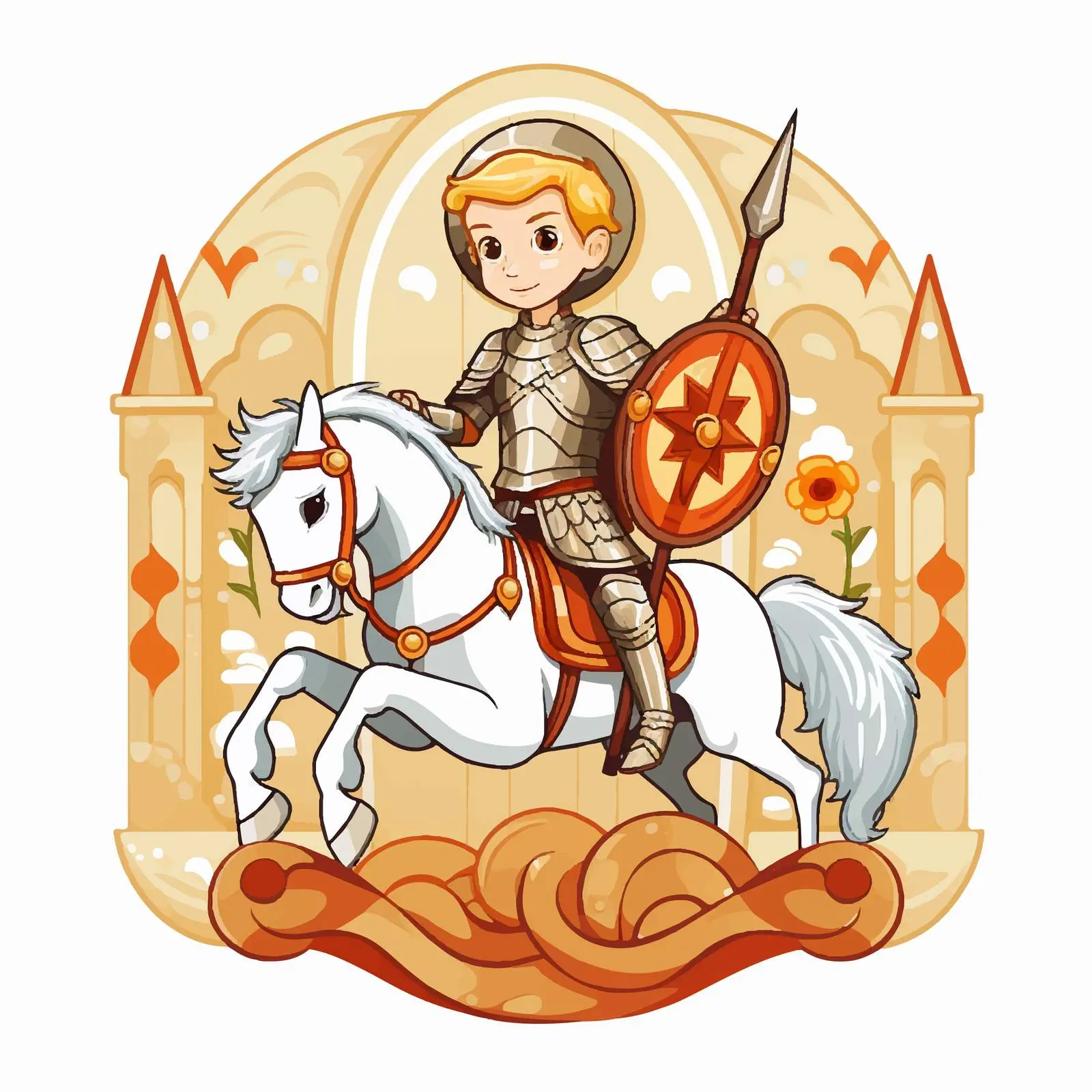 Saint George Byzantine Style Vector Illustration – free illustration design image from Dotvec