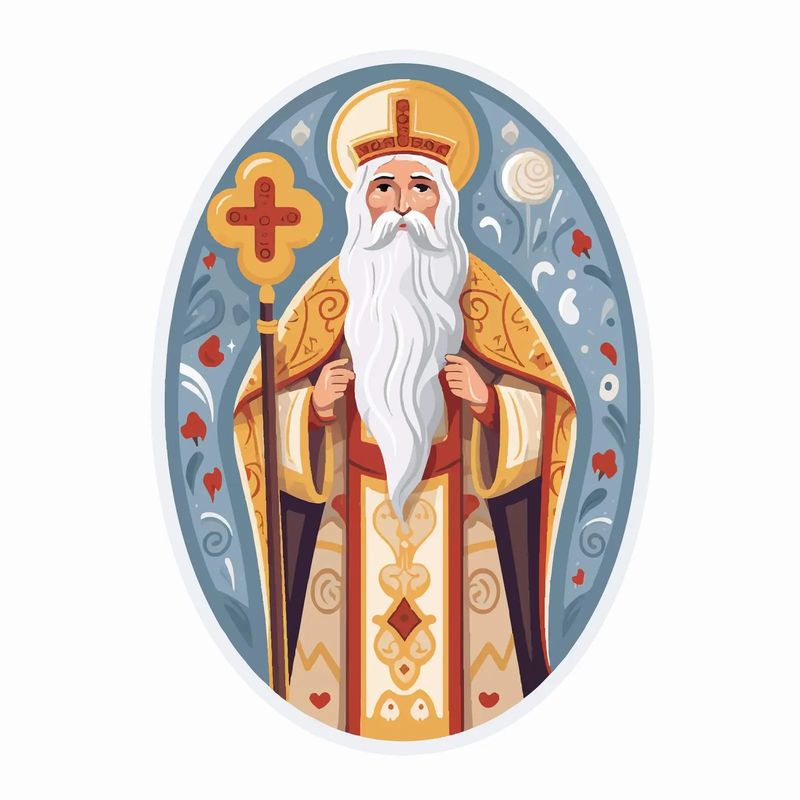 Saint Joanikije of Devic Illustration — free download from Dotvec