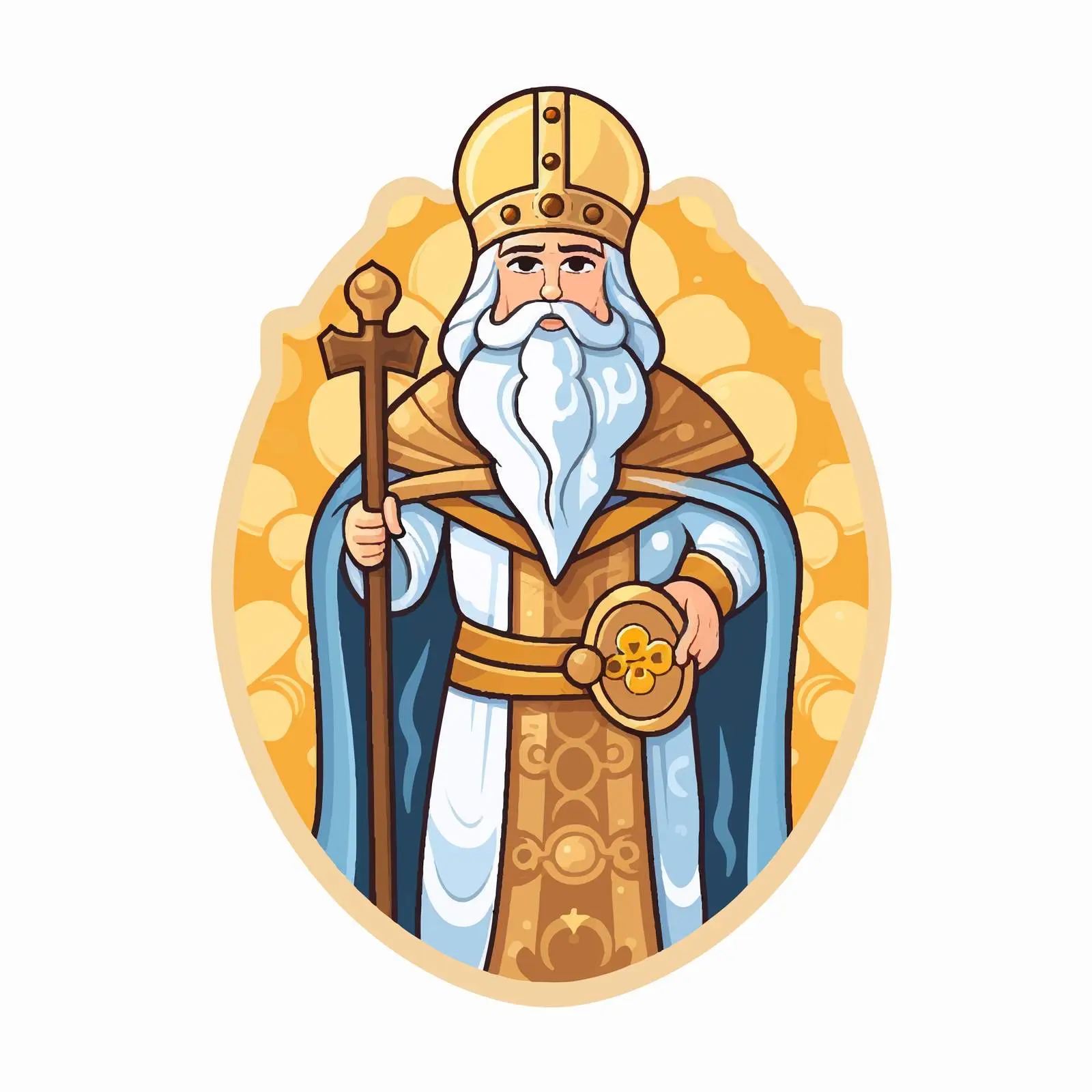 Saint Sava Byzantine Style Illustration — free download from Dotvec