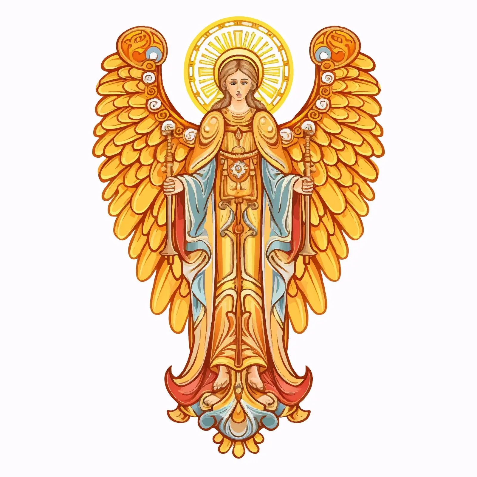 Byzantine Seraphim Illustration in Vectors — free download from Dotvec