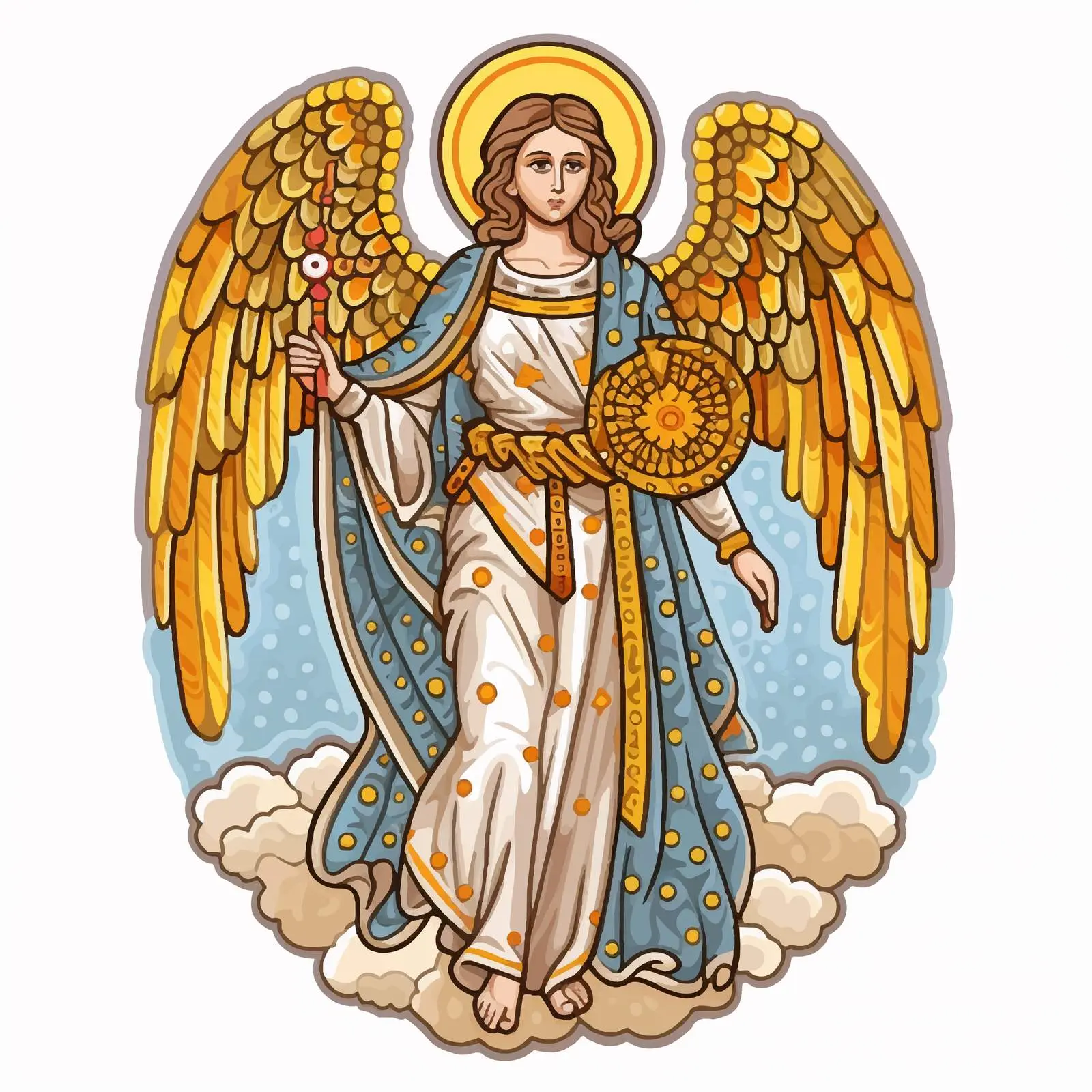Byzantine Angel Christian Illustration for Decor — free download from Dotvec