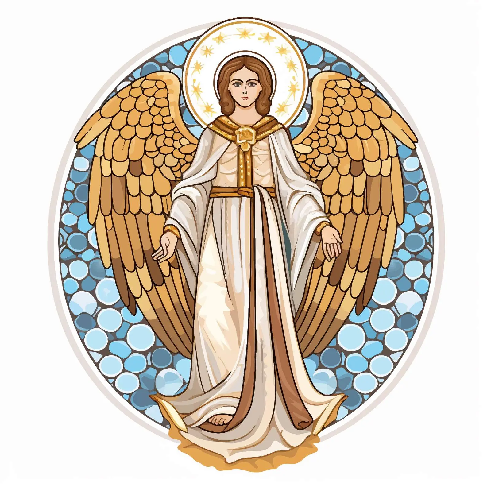 Byzantine Style Angel Illustration for Christian Decor — free download from Dotvec