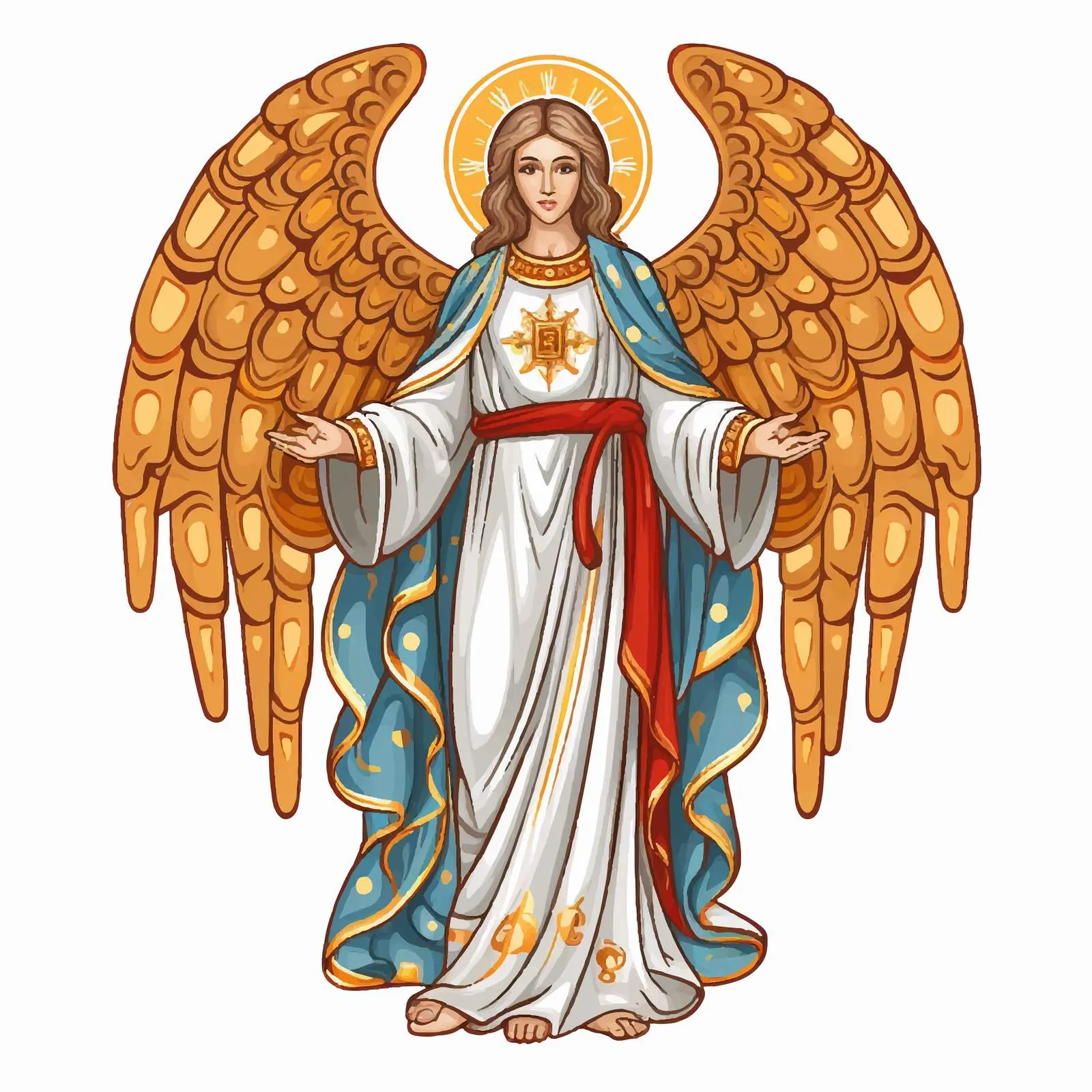 Byzantine Angel Illustration for Christian Themes – free illustration design image from Dotvec