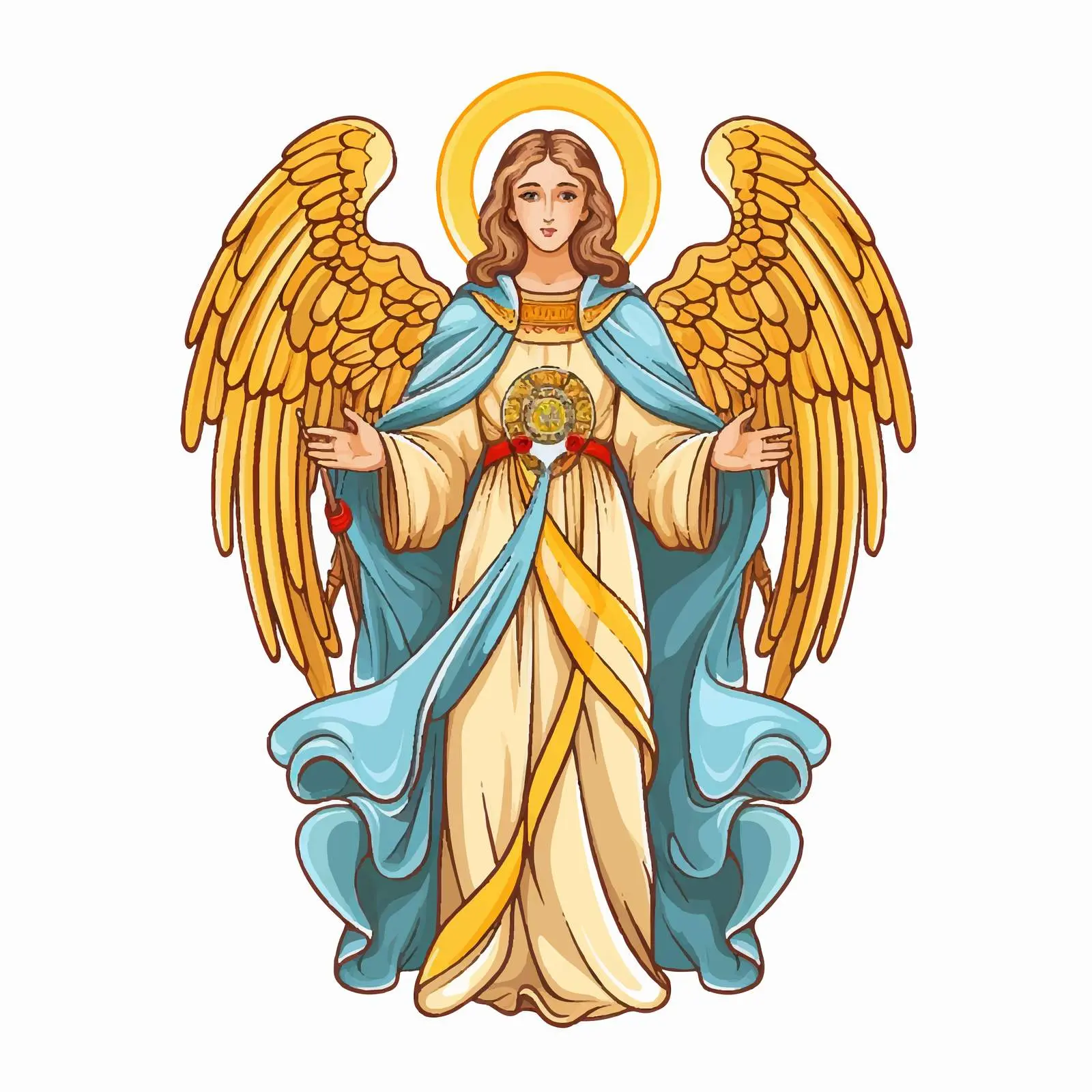 Byzantine Angel Illustration in Christian Art – free angelic representation image from Dotvec