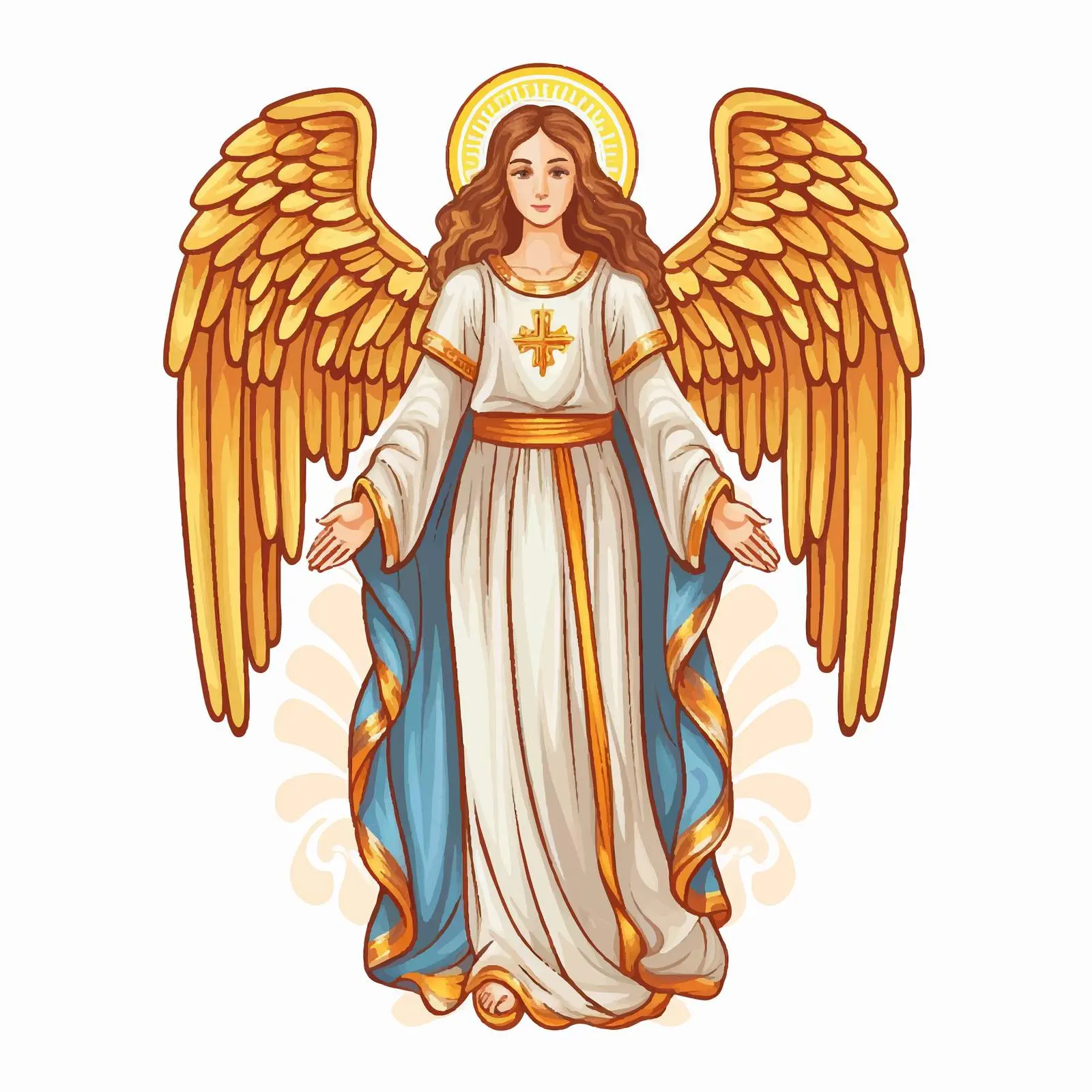 Byzantine Angel Christian Illustration Vector Art — free download from Dotvec