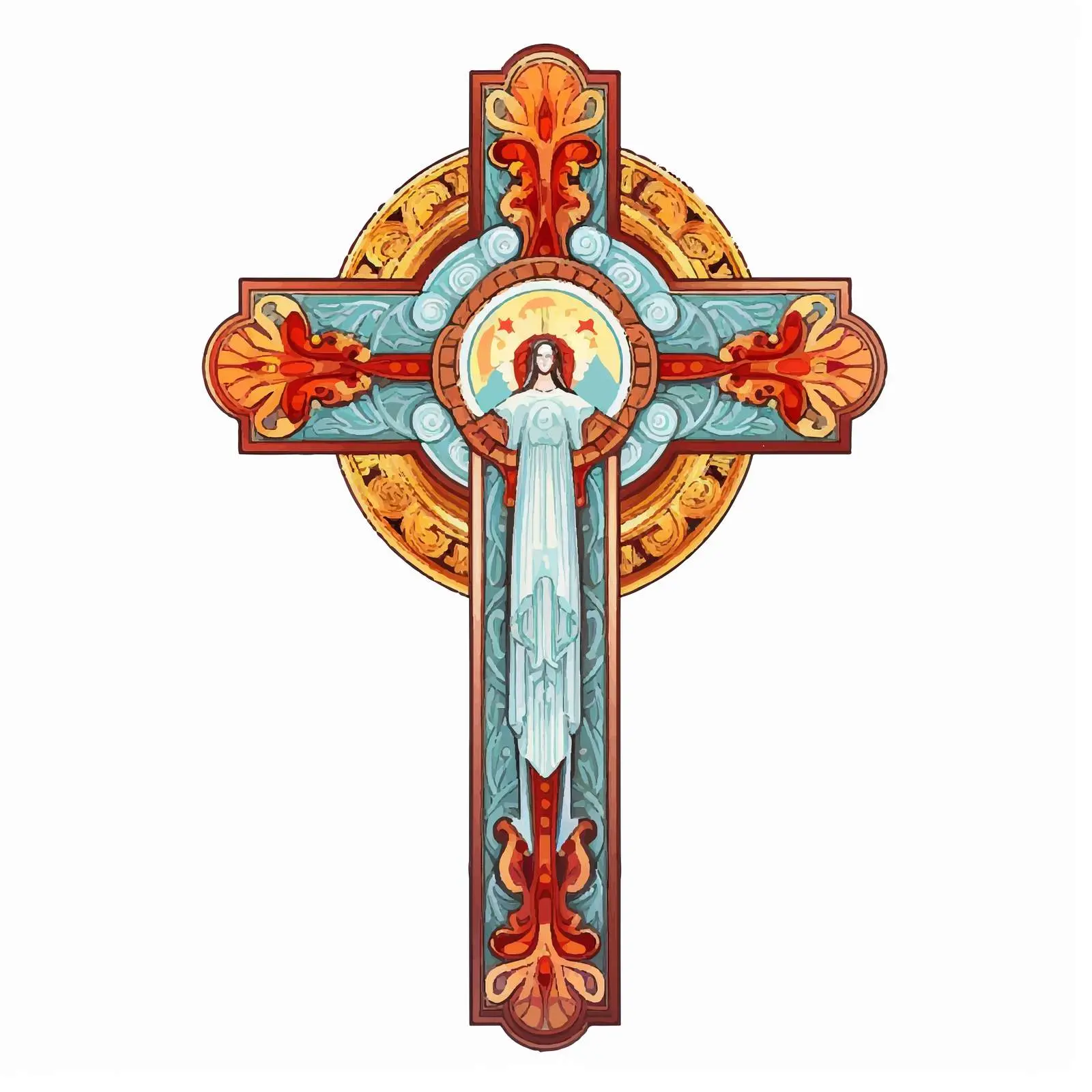 Resurrection of Jesus Easter Decorative Vector – free resurrection theme image from Dotvec